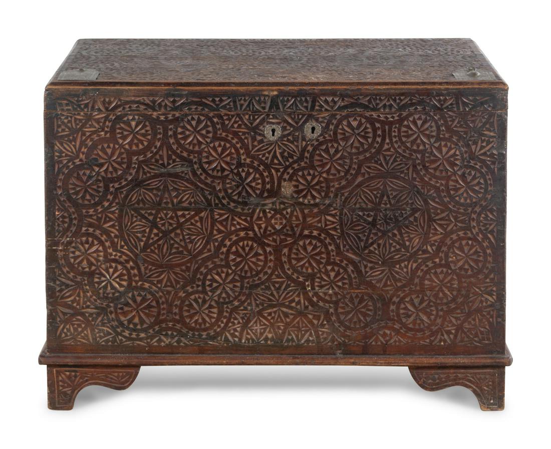 An Anglo-Indian Style Carved Teakwood Trunk (1 of 7)