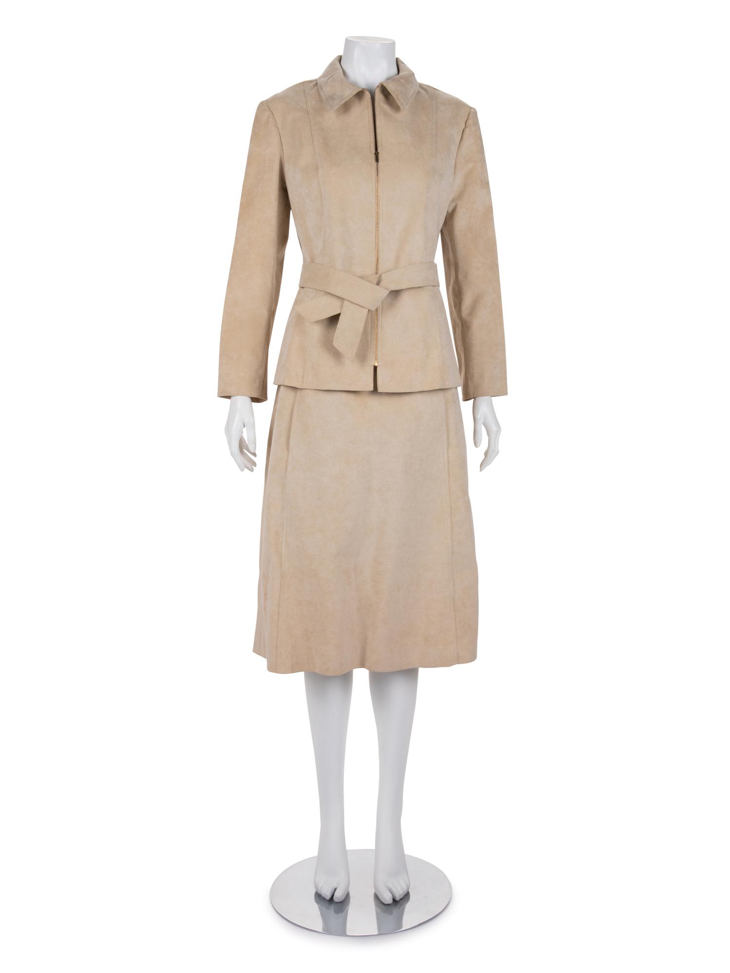 Three Halston Ultrasuede Items: One Two-Piece Skirt (1 of 8)