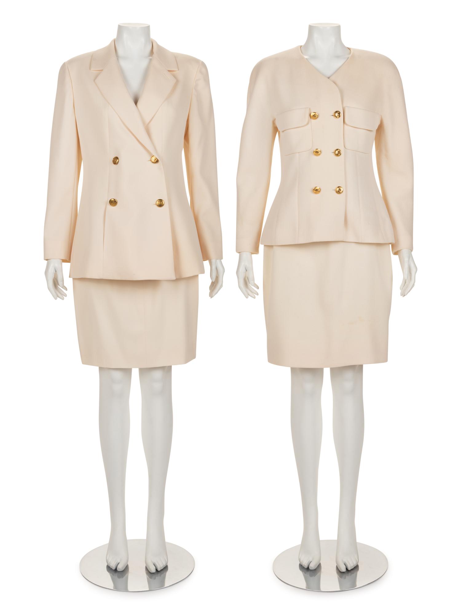 Two Chanel Cream Skirt Suits, 1990s (1 of 7)