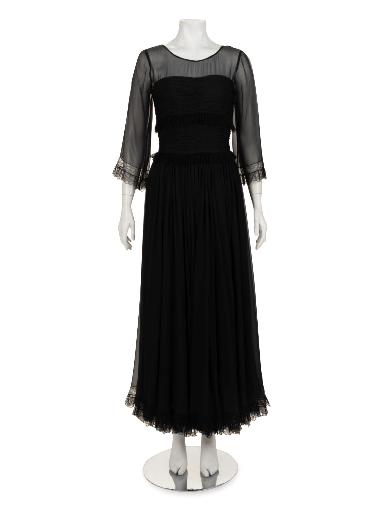 Chanel Silk Chiffon and Lace Dress, 1985-90 (1 of 5)