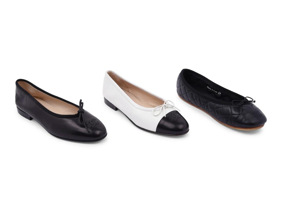 Three Pairs of Chanel Ballet Flats, 1996-2007 (1 of 3)