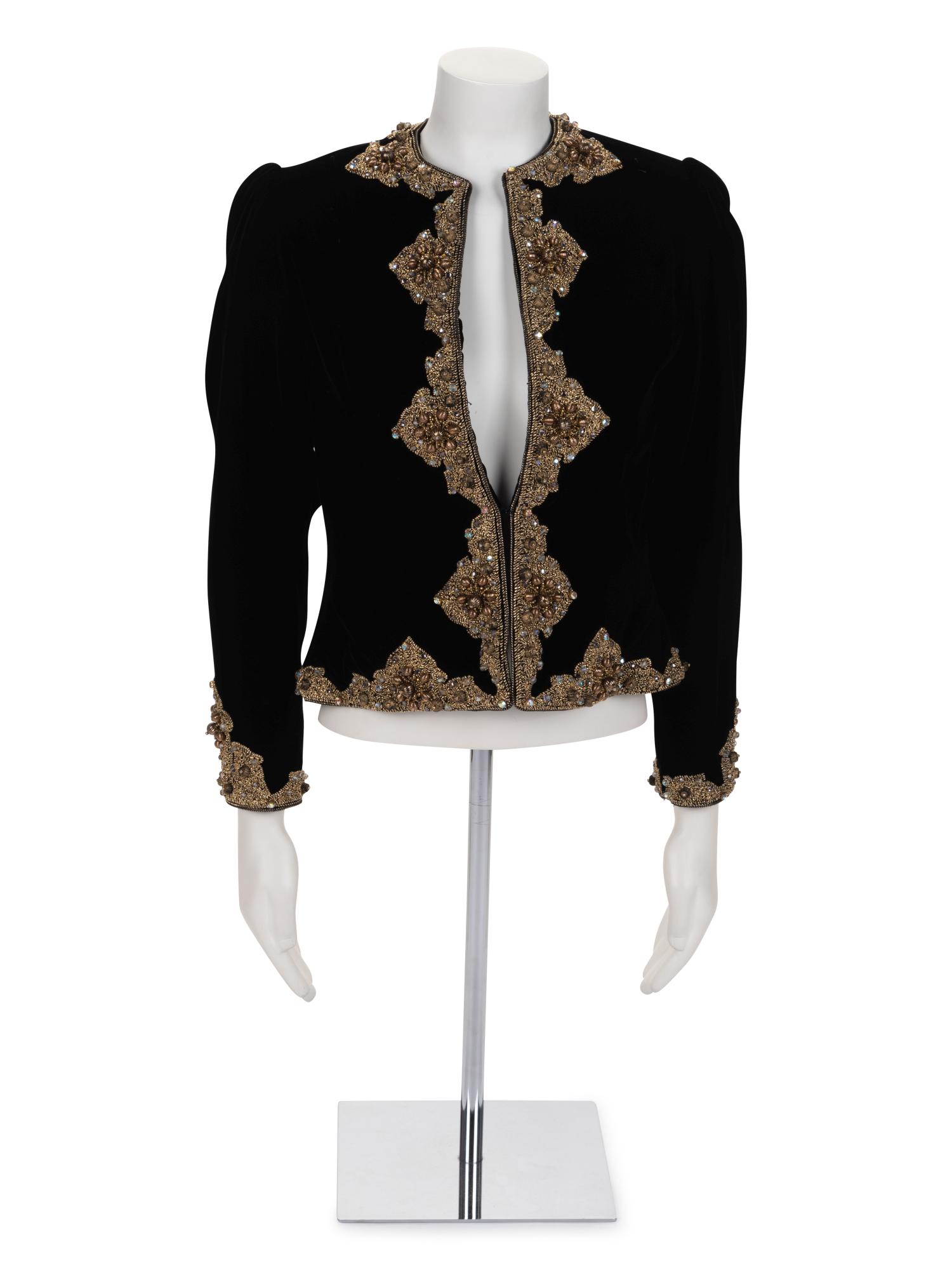 Oscar de la Renta Embellished Velvet Jacket, 1990s (1 of 4)