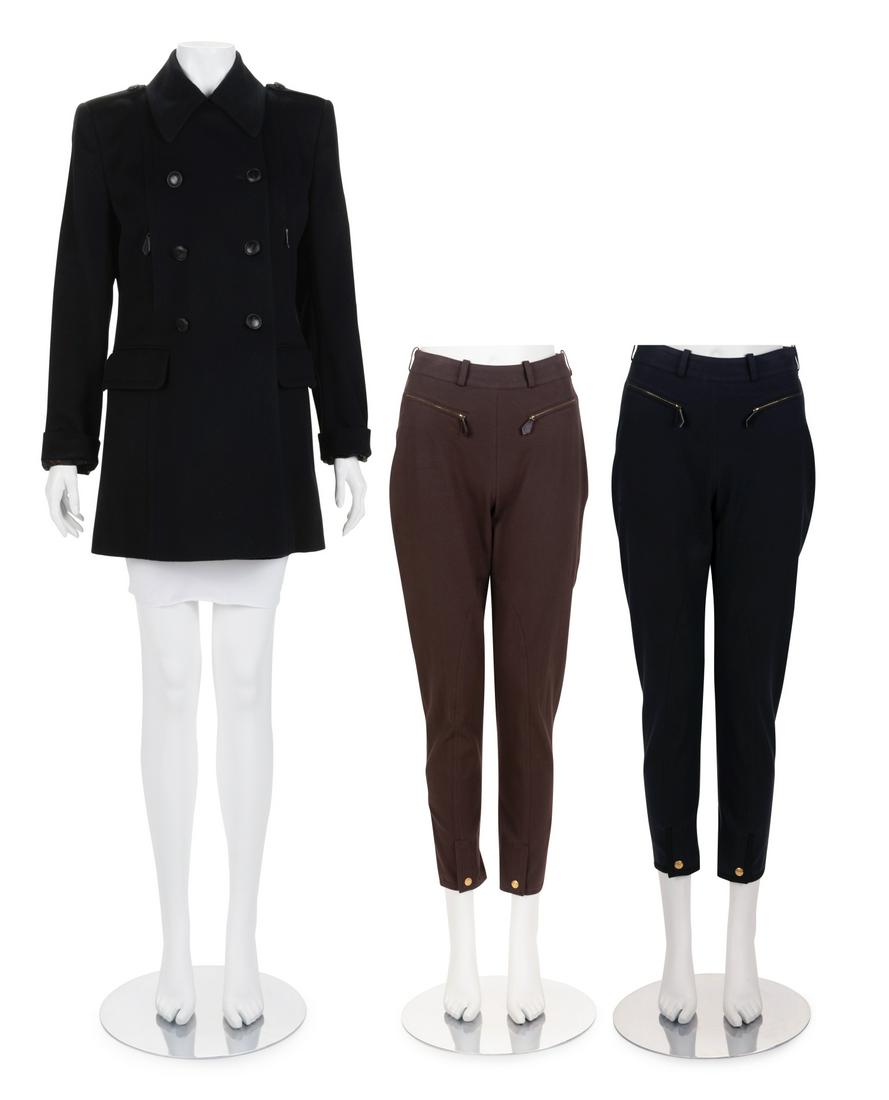 Three Hermes Items: One Cashmere Coat and Two Pairs of (1 of 10)
