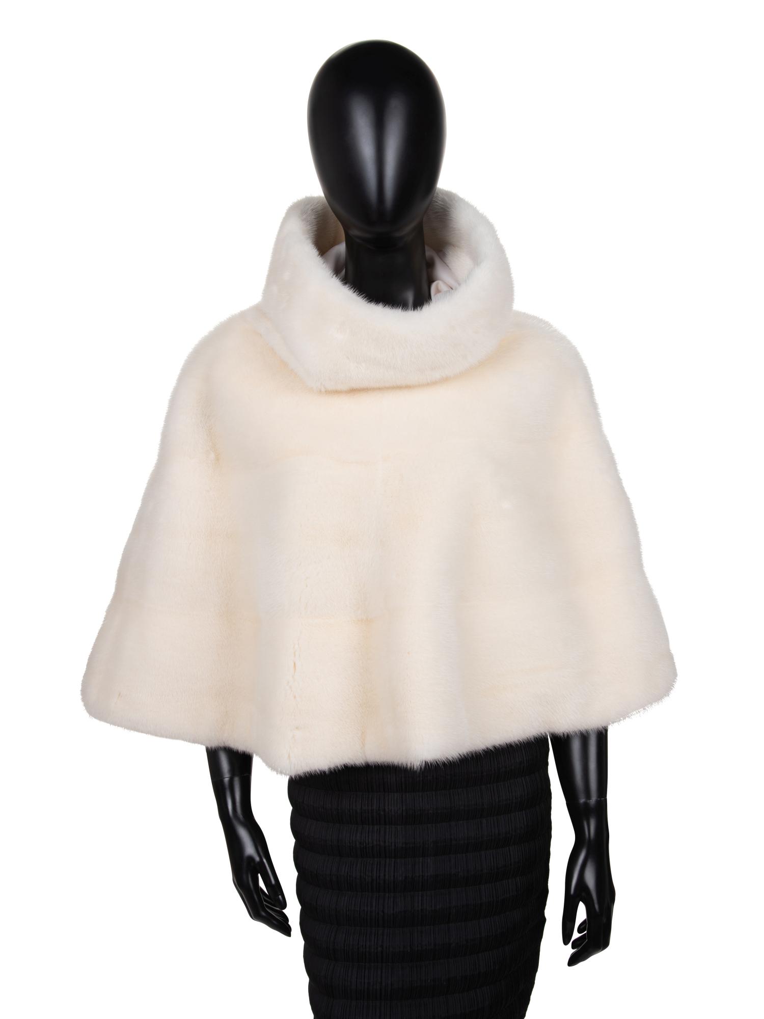 Hermes Pearl Mink Fur Hooded Poncho, Fall 2006 (1 of 5)