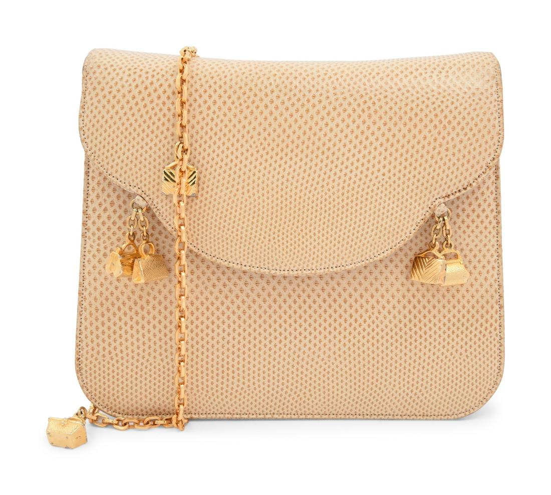 Judith Leiber Lizard Skin Shoulder Bag (1 of 5)
