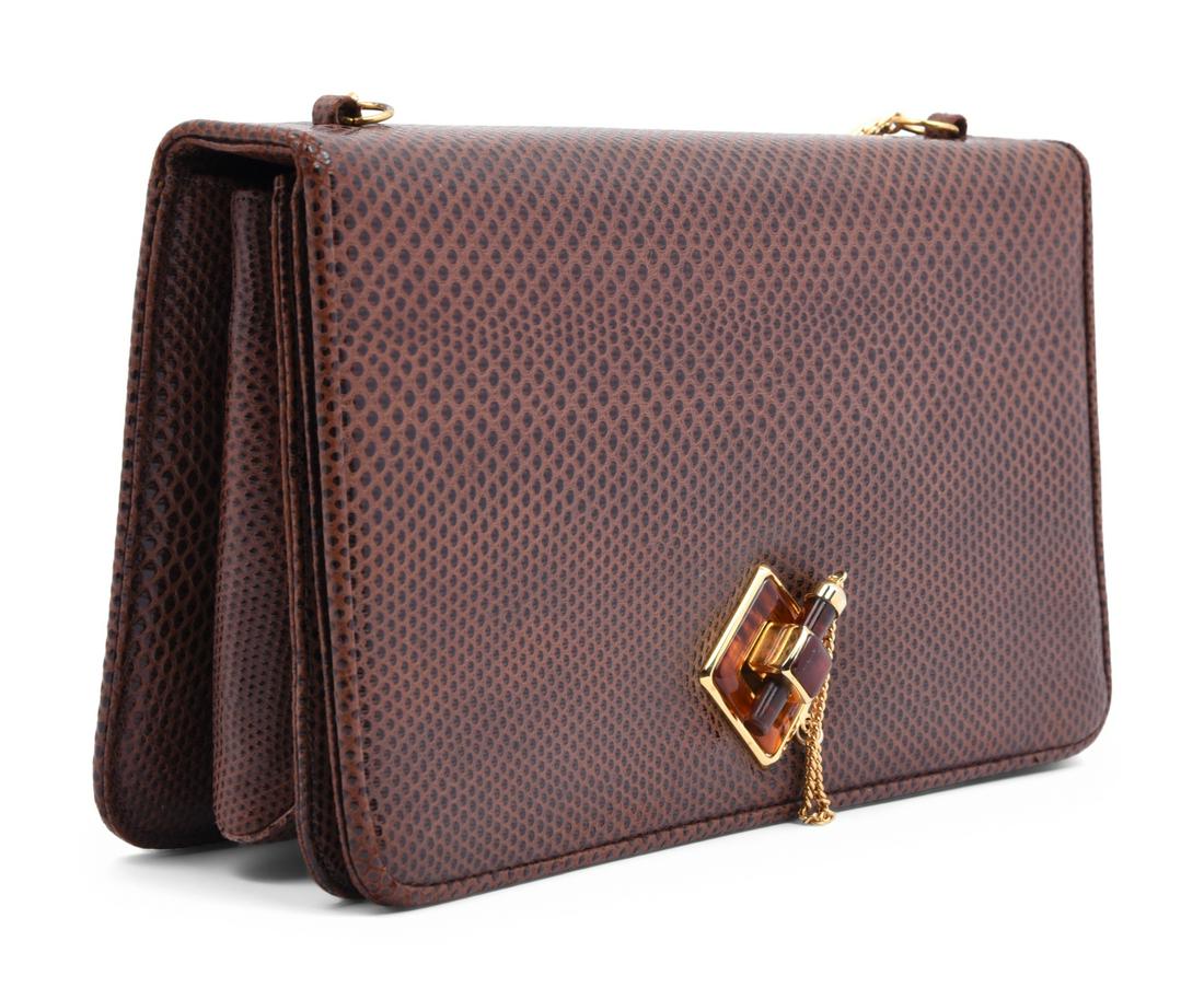 Judith Leiber Lizard Skin Wallet Shoulder Bag (1 of 4)