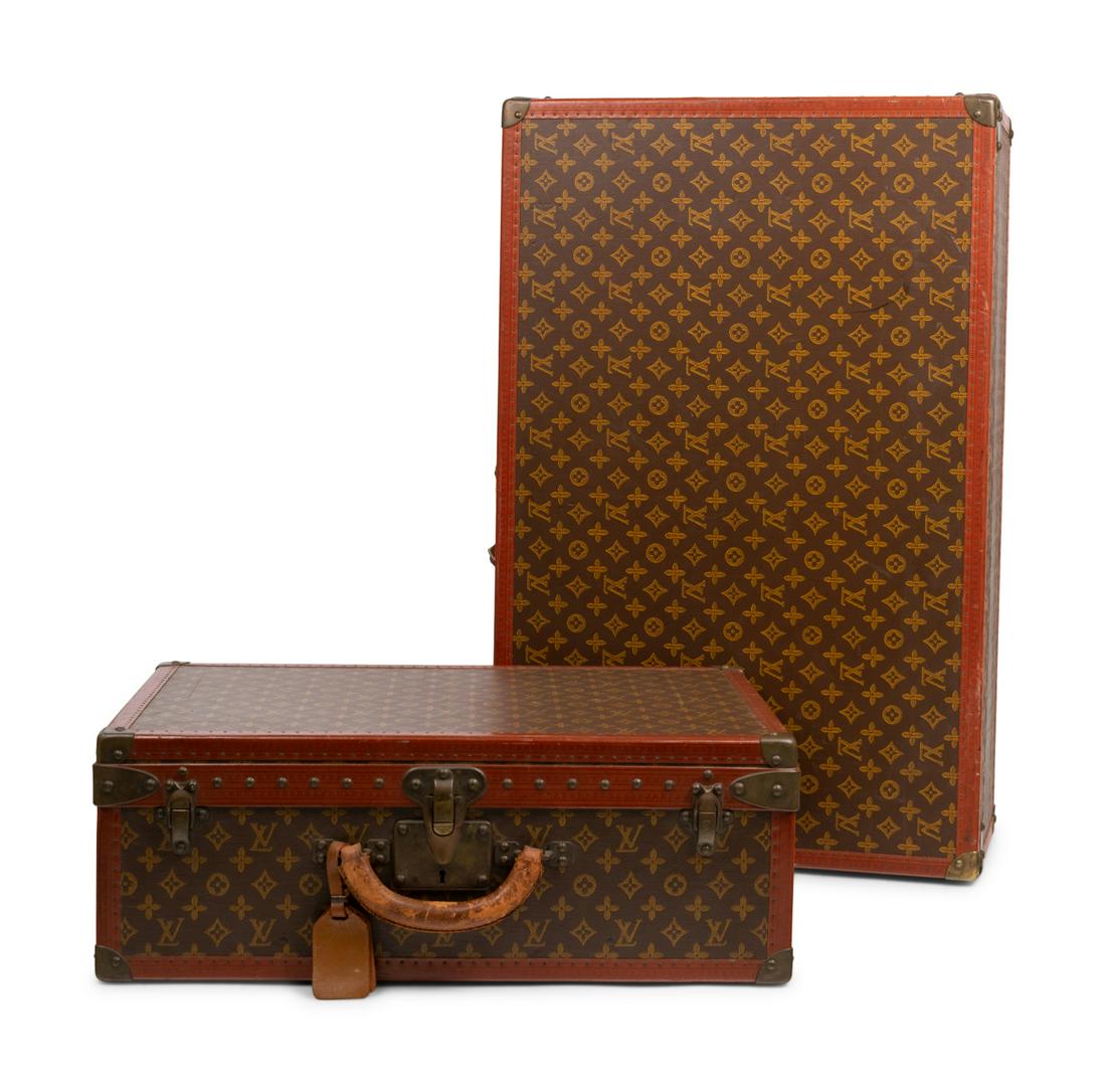 Two Louis Vuitton Alzer Suitcases, Mid 20th Century (1 of 8)