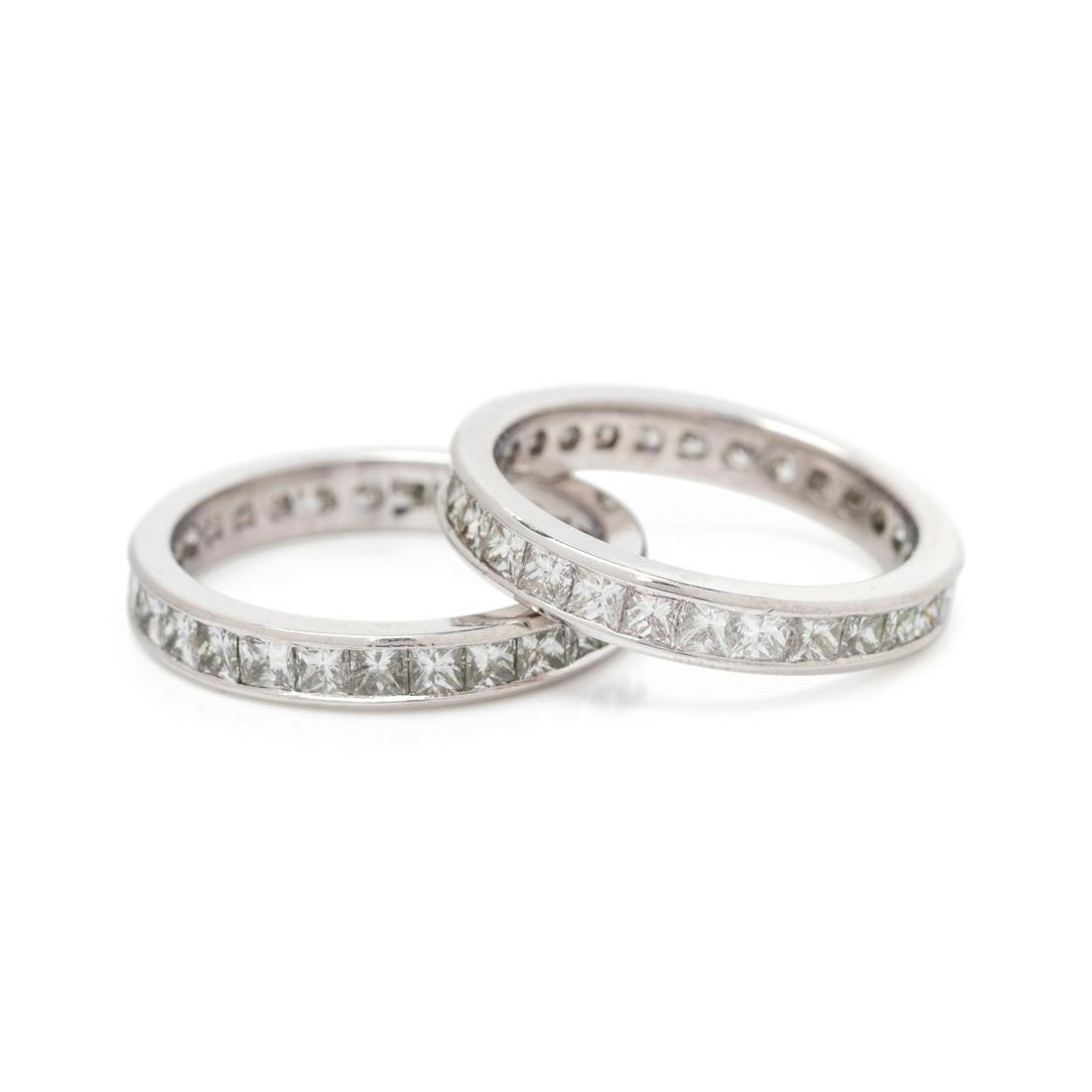 PAIR OF DIAMOND ETERNITY BANDS (1 of 2)