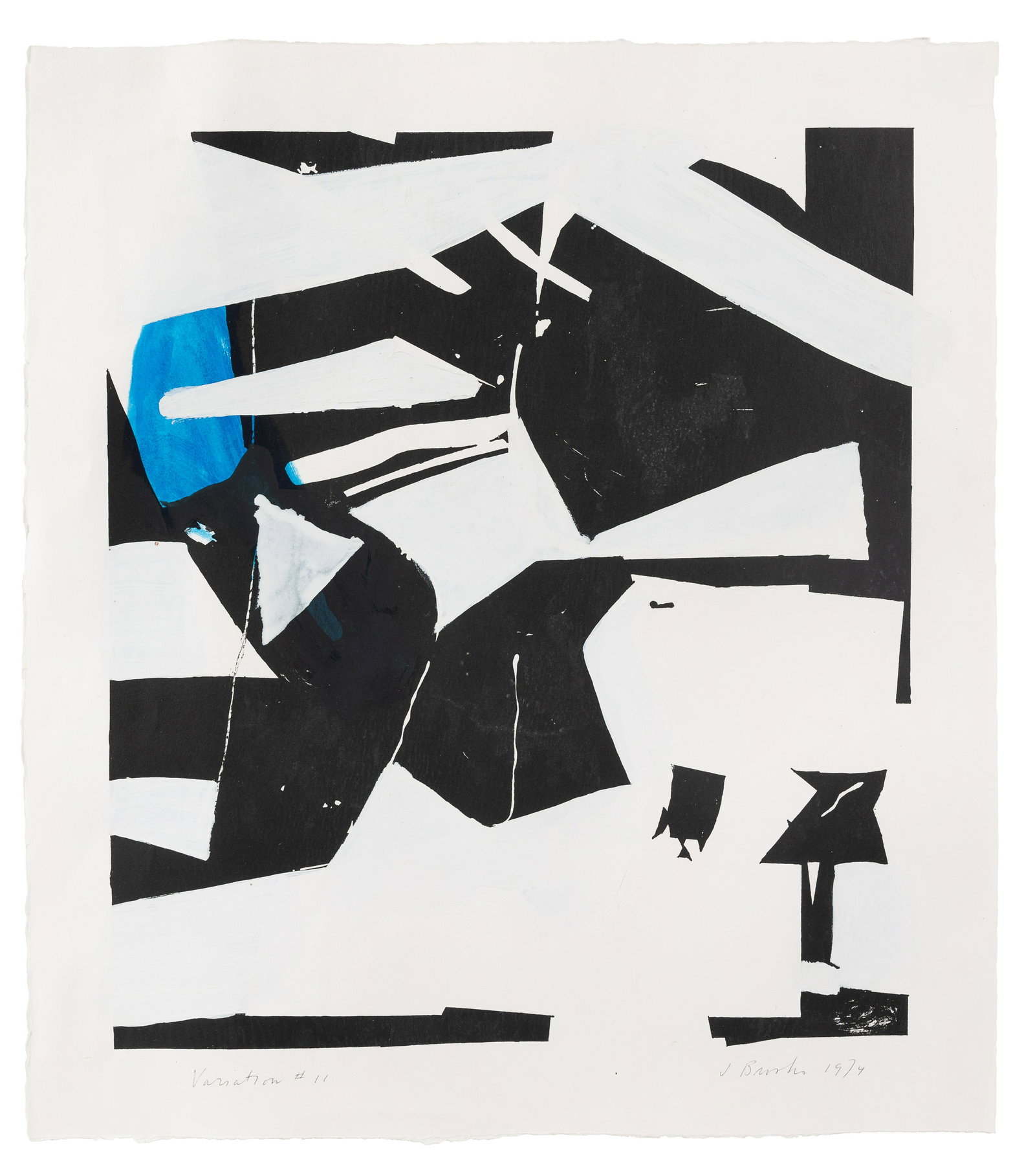 James Brooks (American, 1906-1992) Variation #11, 1974: James Brooks (American, 1906-1992) Variation #11, 1974 dyes and gouache on lithograph signed J Brooks and dated (lower right); titled (lower left) 25 x 22 inches. Property from the Estate of Carol J.