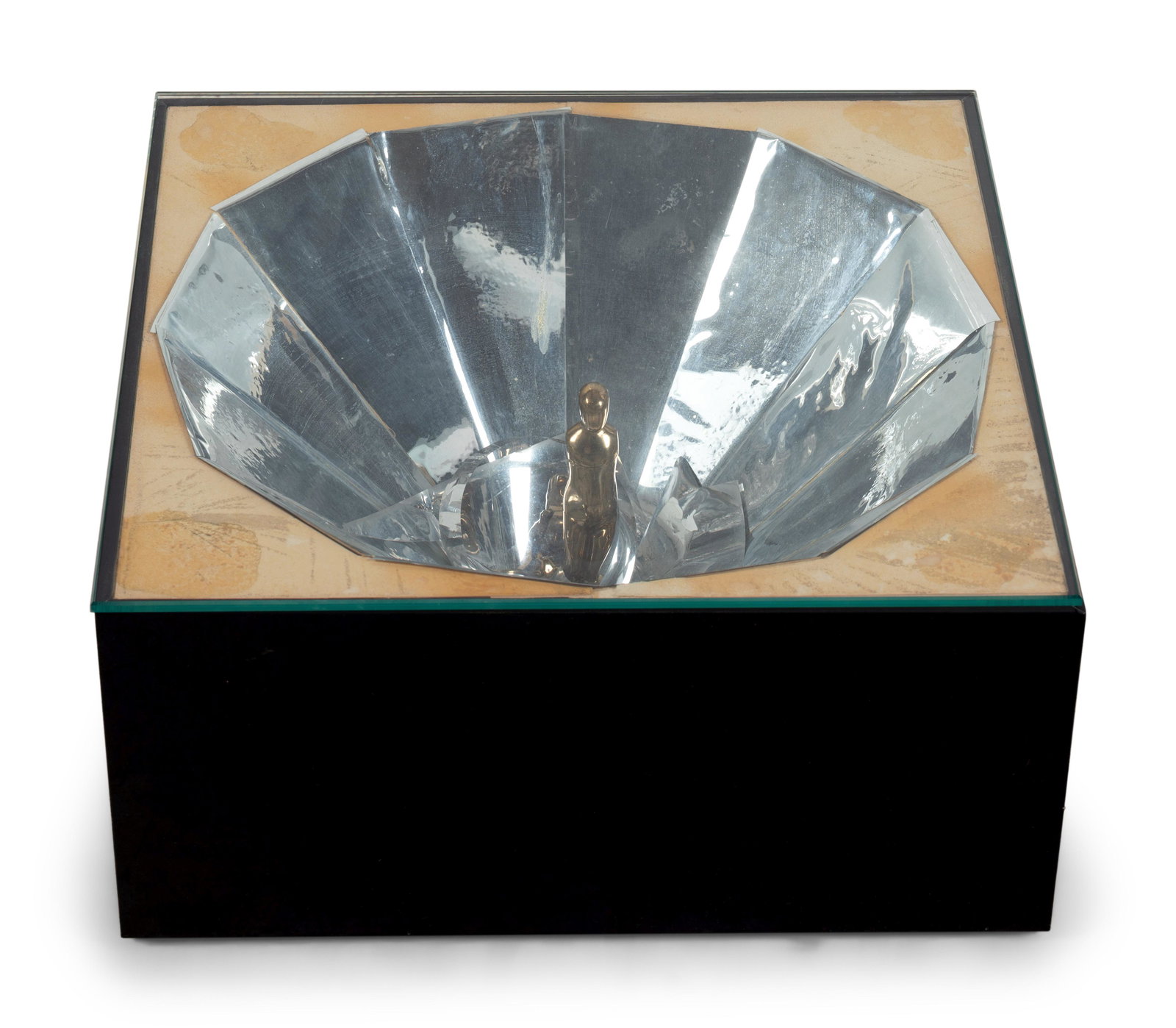 Ernest Trova (American, 1927-2009) Trova/Index: Ernest Trova (American, 1927-2009) Trova/Index (Study/INDEX I, VOLUME I), 1969 mixed media inscribed with the Artist's monogram and numbered 51-150 14 1/2 x 15 3/4 x 15 3/4 inches. Deaccessioned from