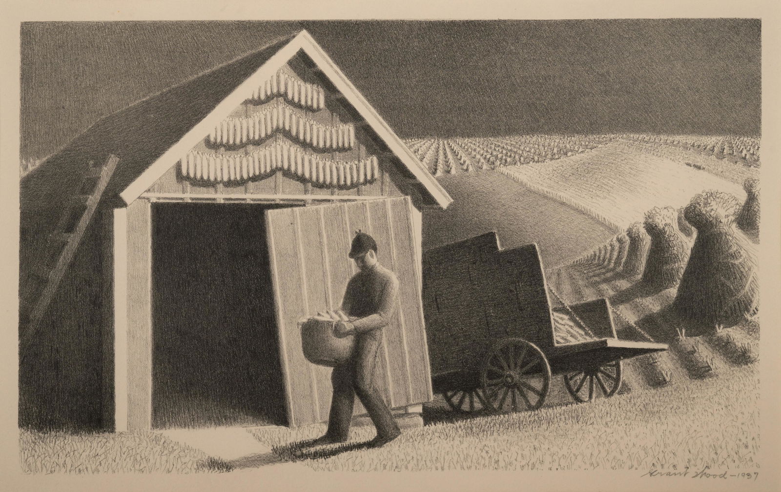 Grant Wood (American, 1891-1942) Seed Time and Harvest, (1 of 4)