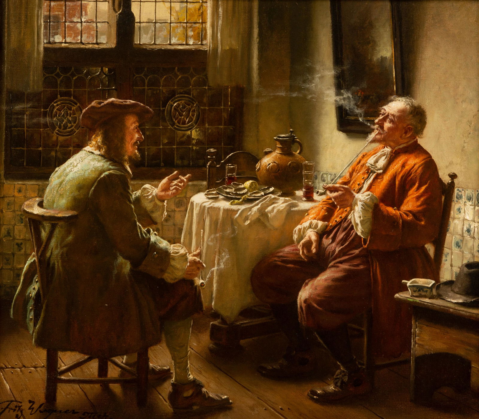 Fritz Wagner (German, 1896-1939) A Tavern Scene (1 of 5)