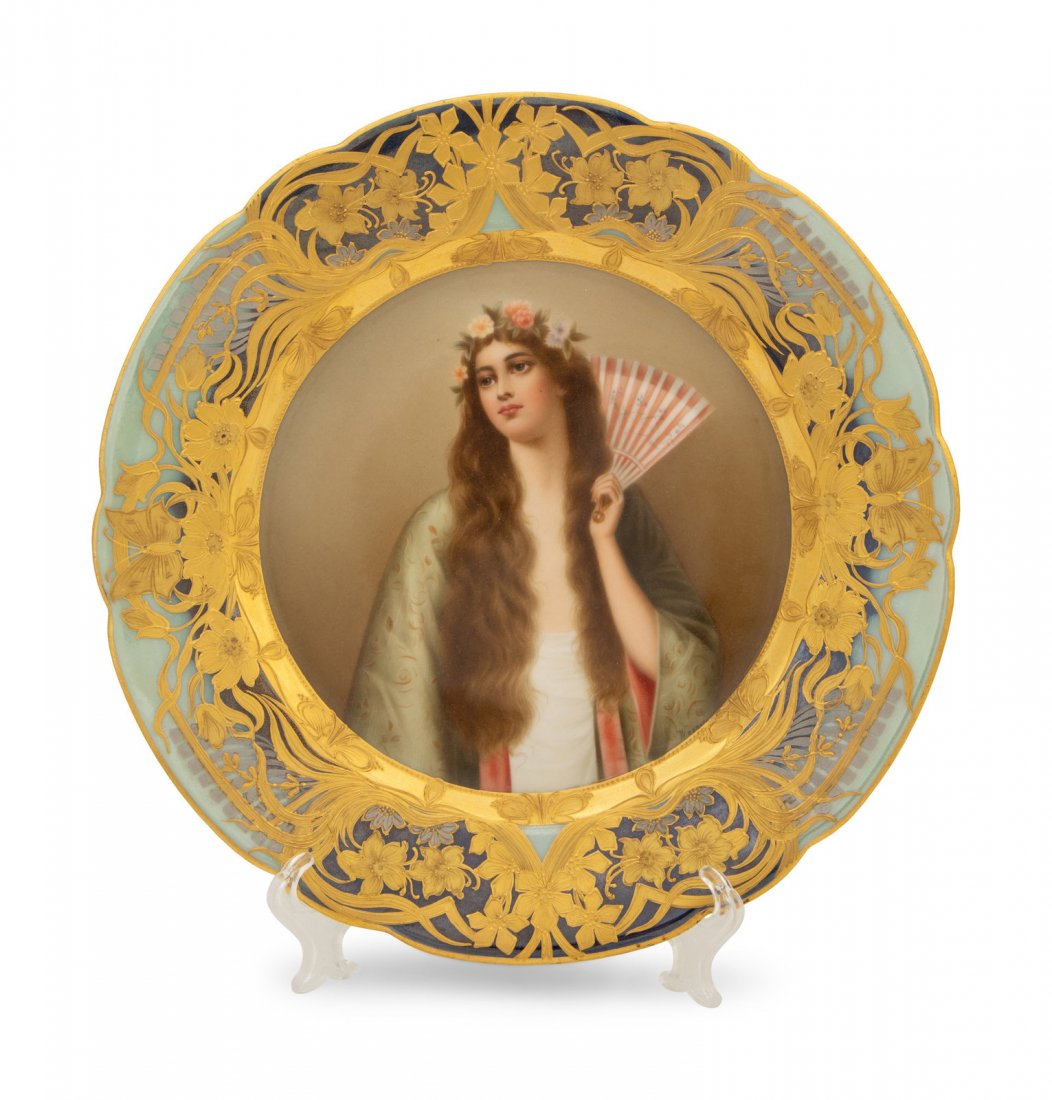 A Vienna Porcelain Cabinet Plate Diameter 9 7/8 inches. (1 of 1)