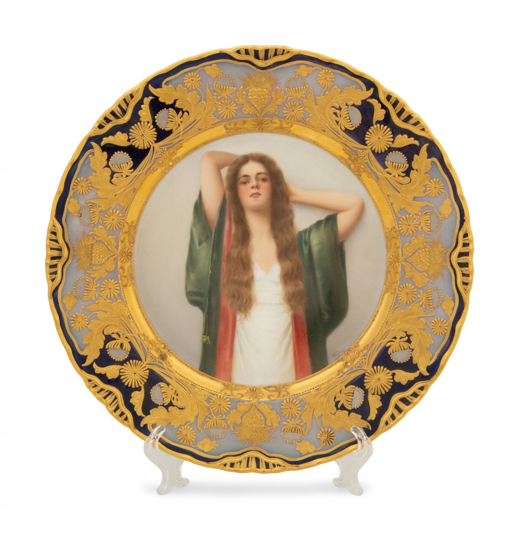 A Vienna Porcelain Cabinet Plate Diameter 9 3/4 inches. (1 of 1)