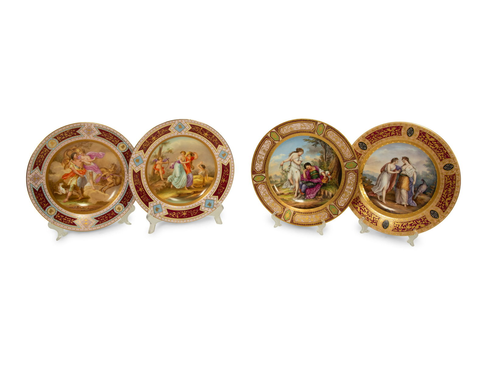 A Set of Four Royal Vienna Porcelain Cabinet Plates (1 of 6)