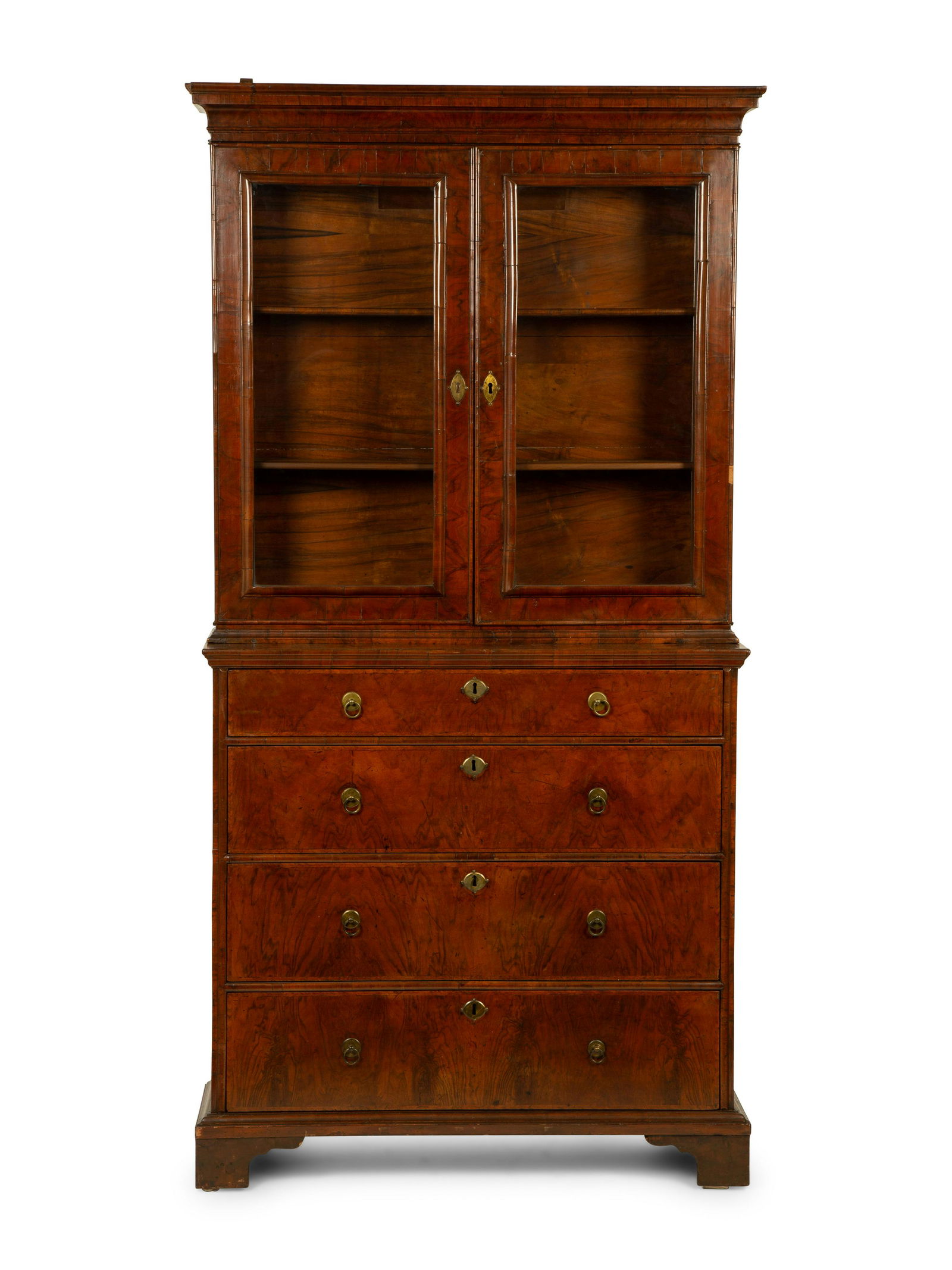 A George II Burl Walnut Secretary Height 81 3/4 x width (1 of 3)