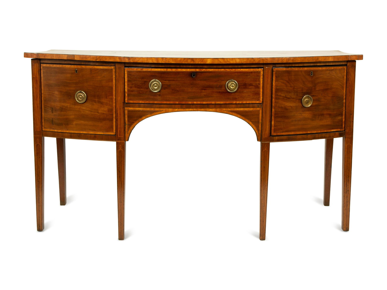 A Regency Style Mahogany and Satinwood Cross Banded (1 of 3)