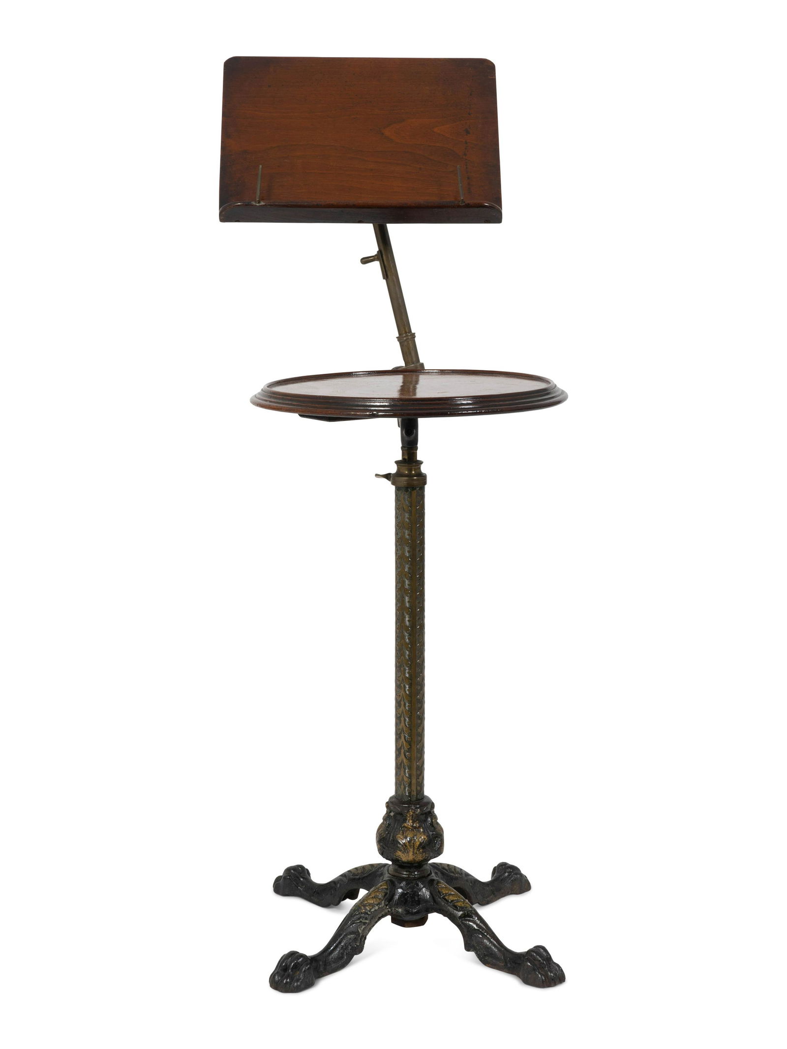 An English Mahogany and Brass Table with Adjustable (1 of 6)