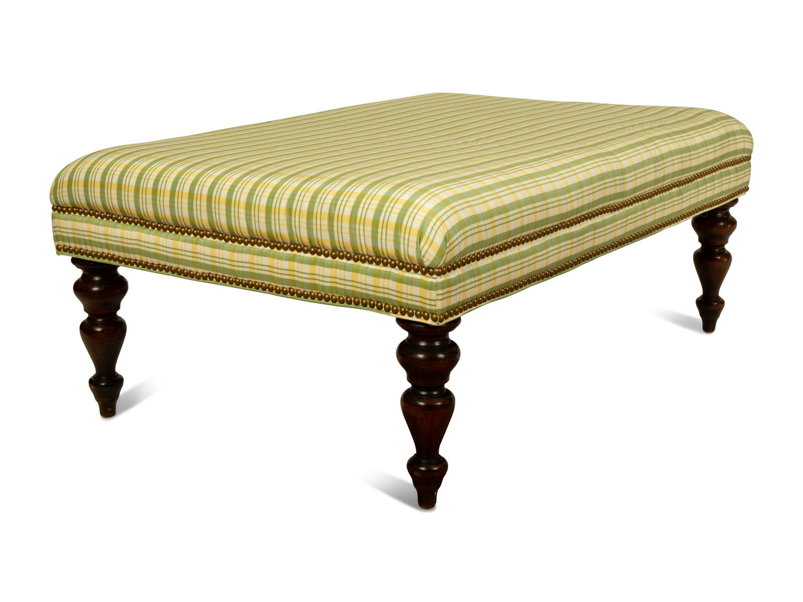 A Pierre Frey Silk Upholstered Ottoman Height 17 x (1 of 3)