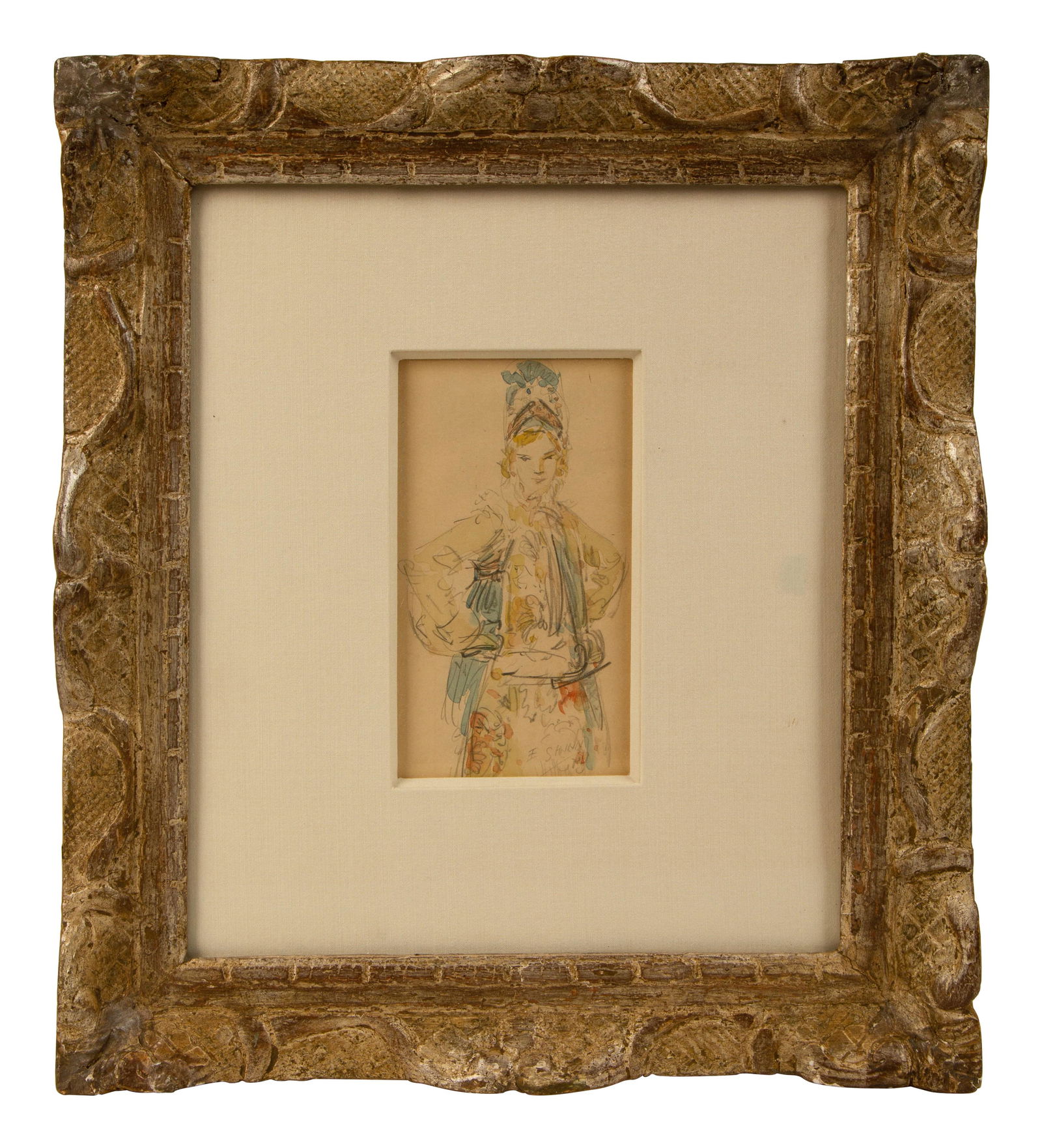 Everett Shinn (American, 1876-1953) Figure in Costume (1 of 4)