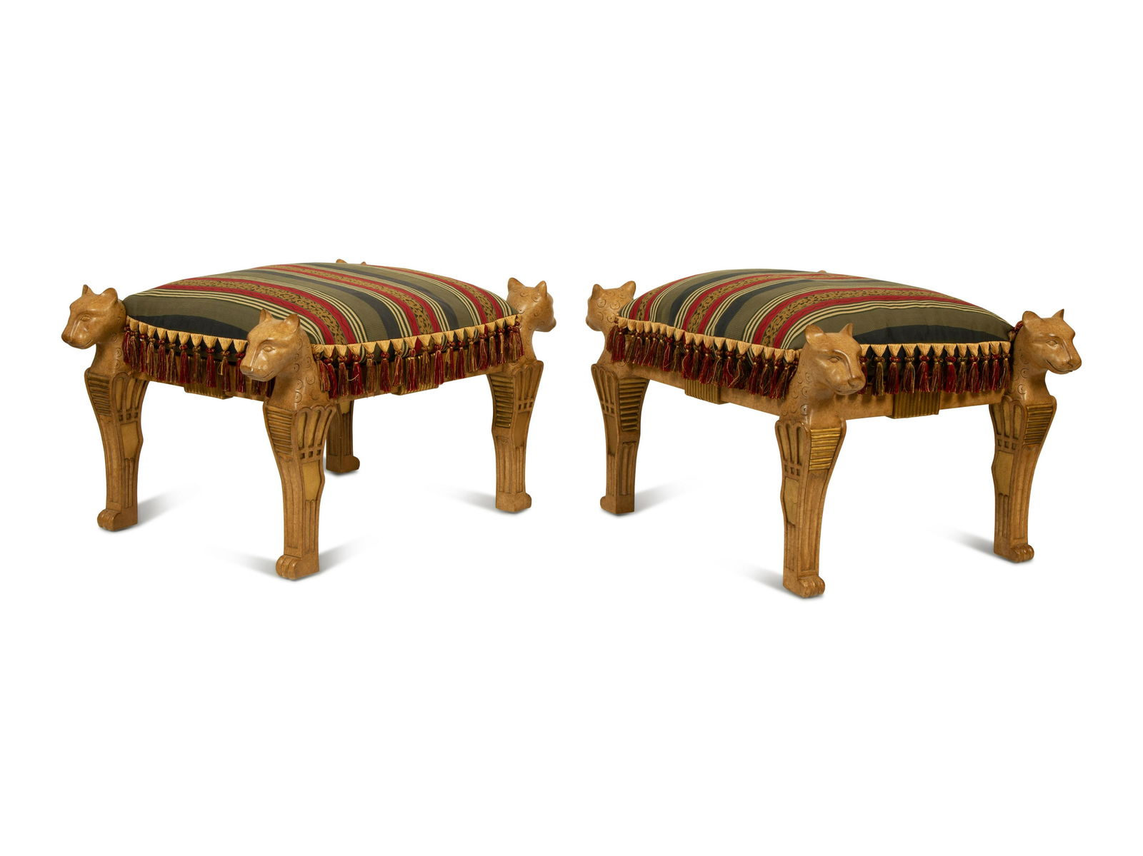 A Pair of Marge Carson Cheetah Benches Height 21 x (1 of 4)