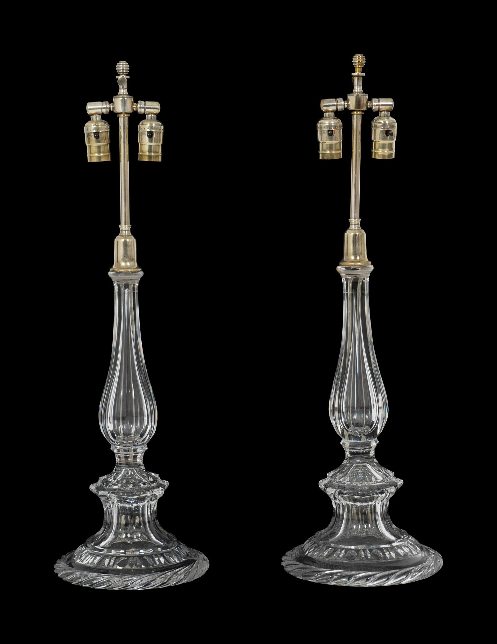 A Pair of Baccarat Blown Glass Table Lamps Overall (1 of 4)