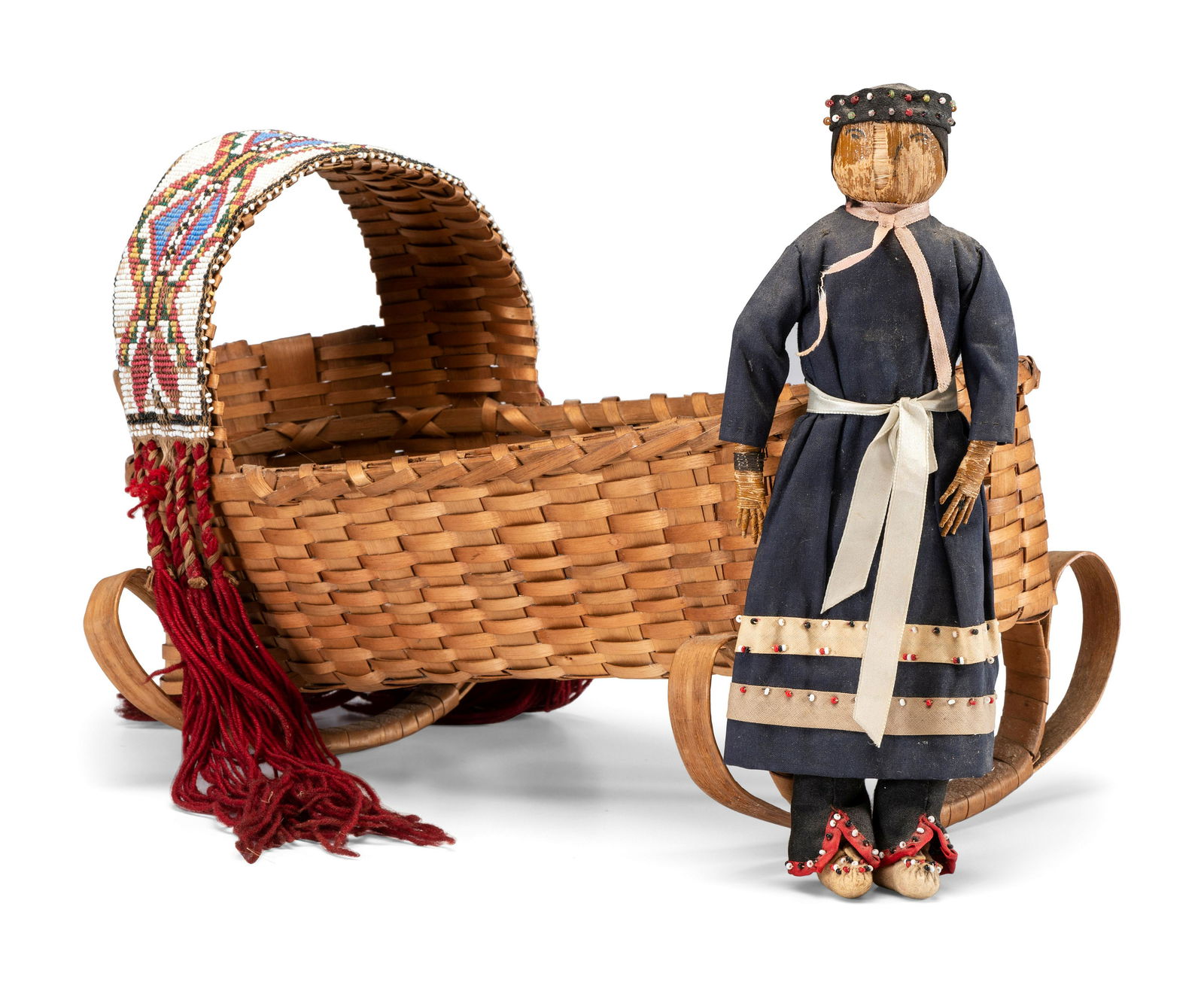 Northeastern Split Ash Cradle AND Corn Husk Doll (1 of 5)
