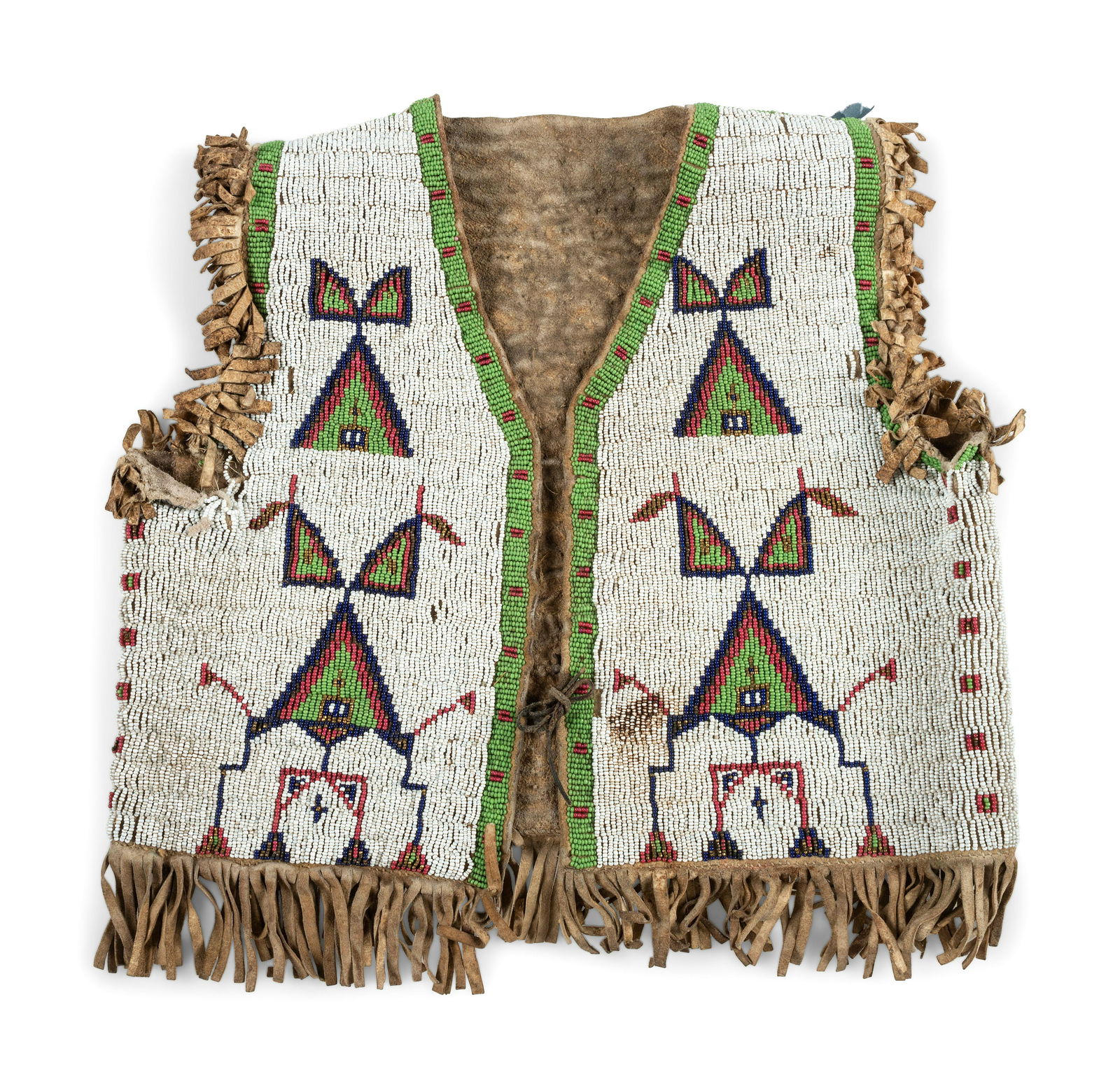 Sioux Child's Beaded Hide Vest (1 of 2)