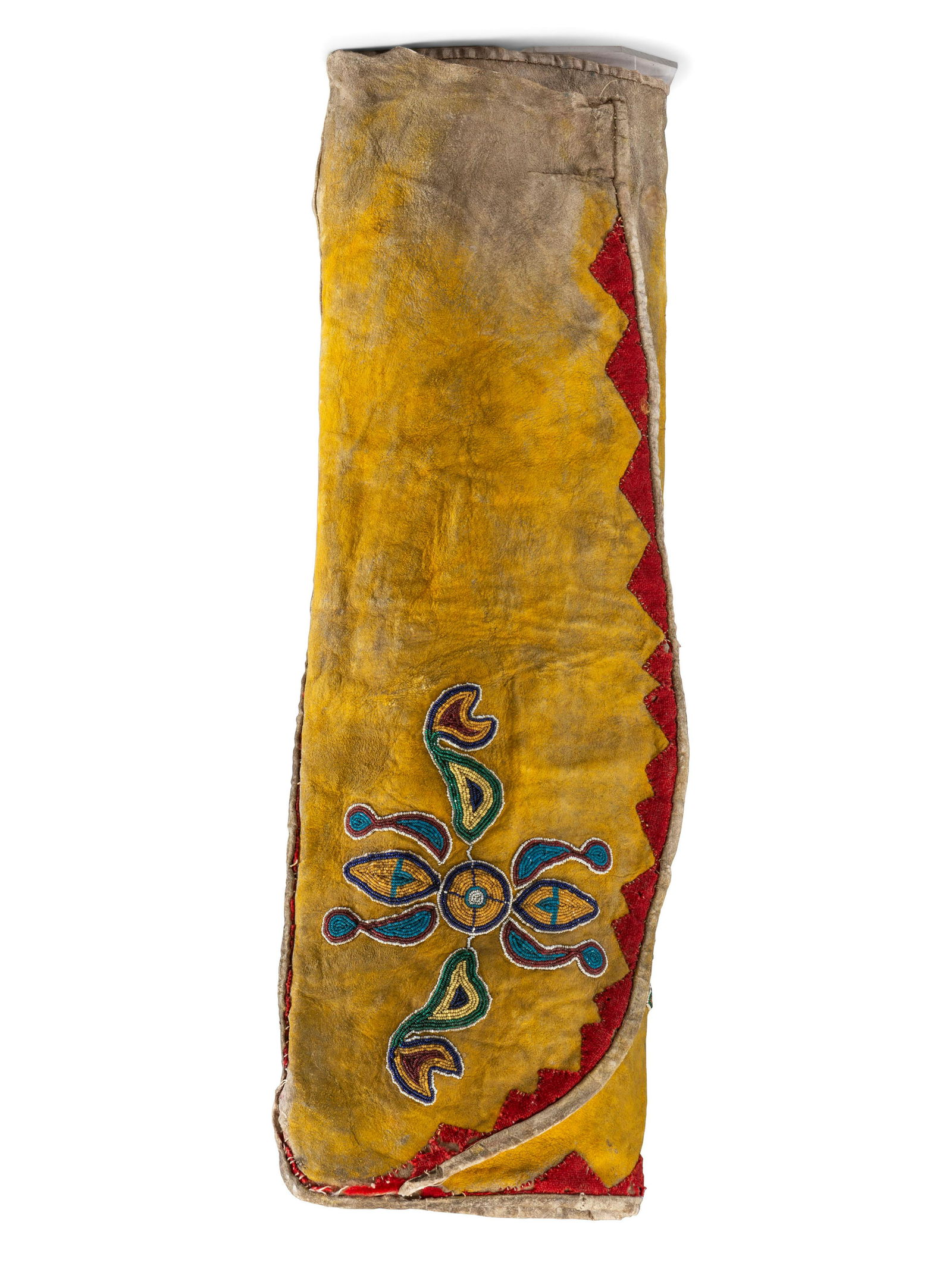 Apsaalooke [Crow] Beaded Hide Legging, Single (1 of 2)