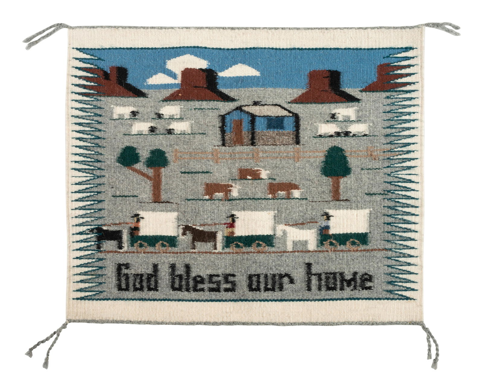 Navajo Pictorial Sampler, "God Bless Our Home" (1 of 2)