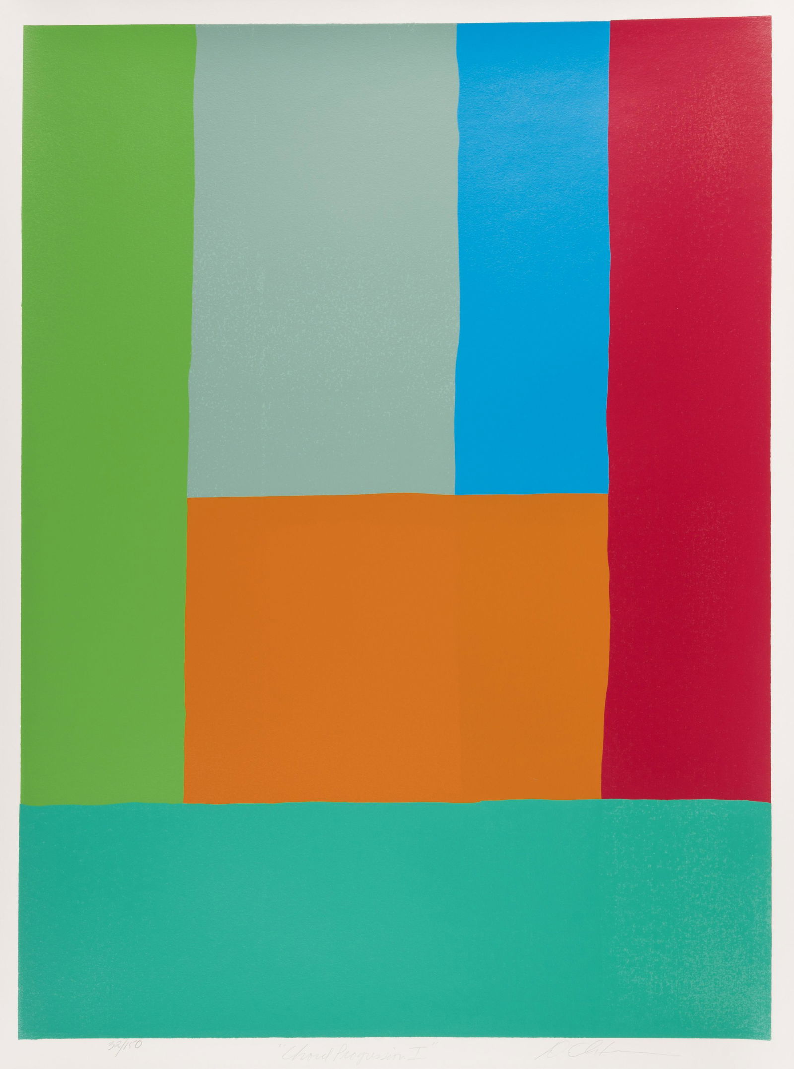 Dan Christensen (American, 1942-2007) Chord Progression: Dan Christensen (American, 1942-2007) Chord Progression I and II (A Pair of Works), 1978 screenprint each signed, titled, and numbered out of 150 in pencil Each: 38 x 28 inches. Deaccessioned from the