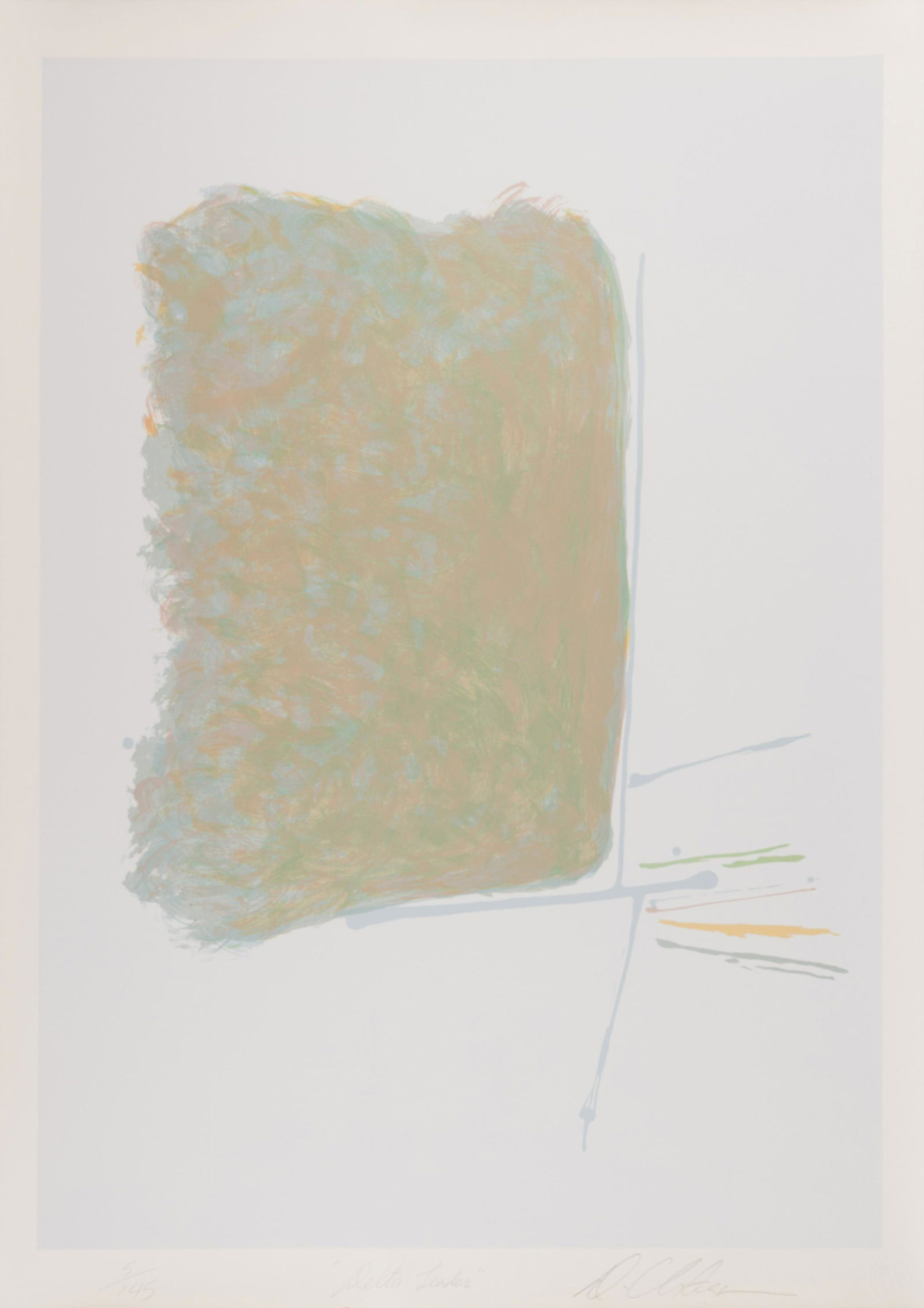 Dan Christensen (American, 1942-2007) Delta Leader,: Dan Christensen (American, 1942-2007) Delta Leader, 1979 screenprint signed, titled, and numbered 5/145 in pencil 38 1/2 x 27 inches. Deaccessioned from the Boca Raton Museum of Art to benefit the Acq