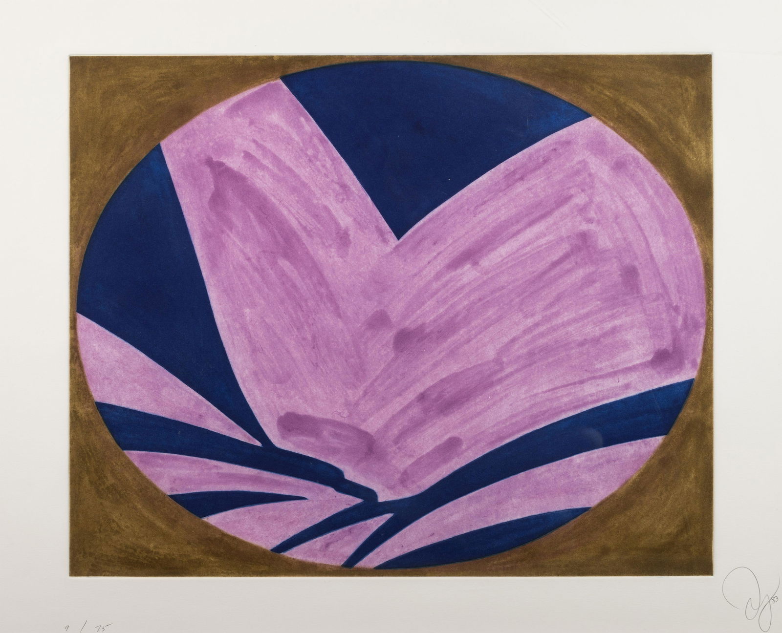 Jack Youngerman (American, b. 1926) Lavender Nyad, 1983: Jack Youngerman (American, b. 1926) Lavender Nyad, 1983 lithograph signed, dated, and numbered 9/75 in pencil 17 5/8 x 21 3/4 inches.