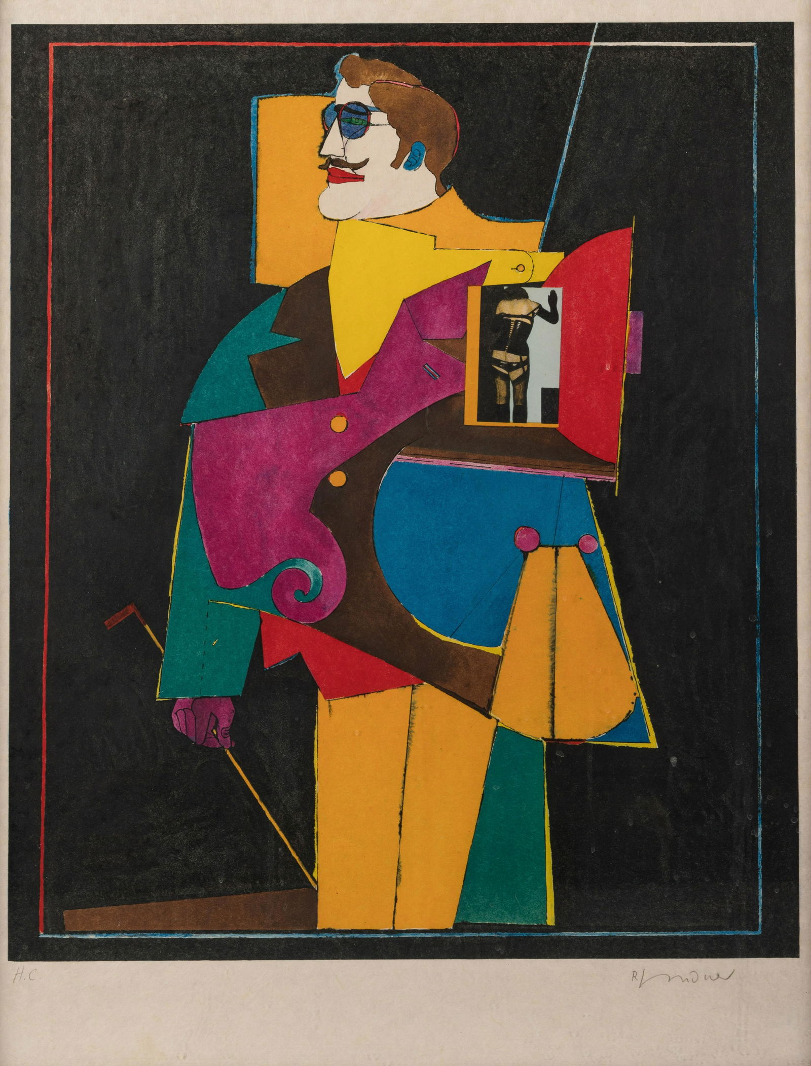 Richard Lindner (American/German, 1901-1978) Heart(from (1 of 6)