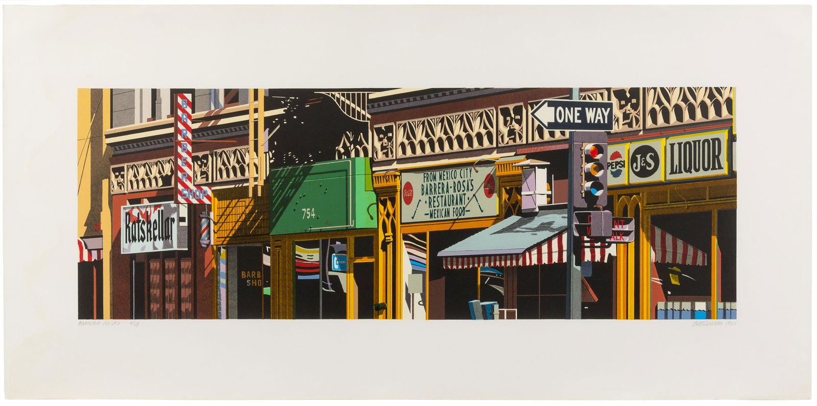 Robert Cottingham (American, b. 1935) Barrera-Rosa's (A (1 of 3)