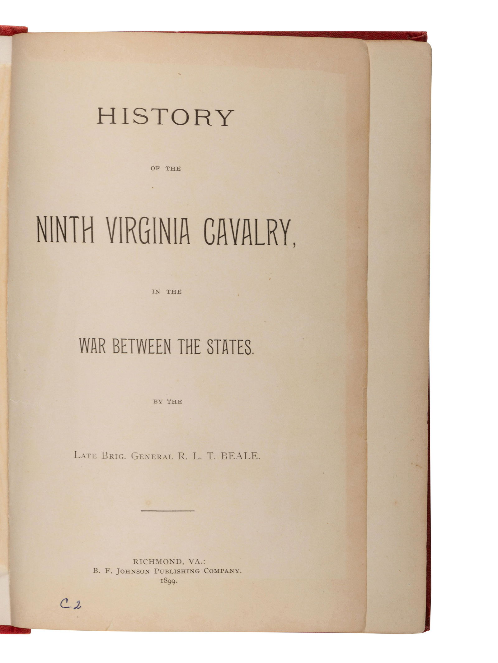 [CIVIL WAR - CONFEDERACY]. BEALE, Richard Lee (1 of 3)