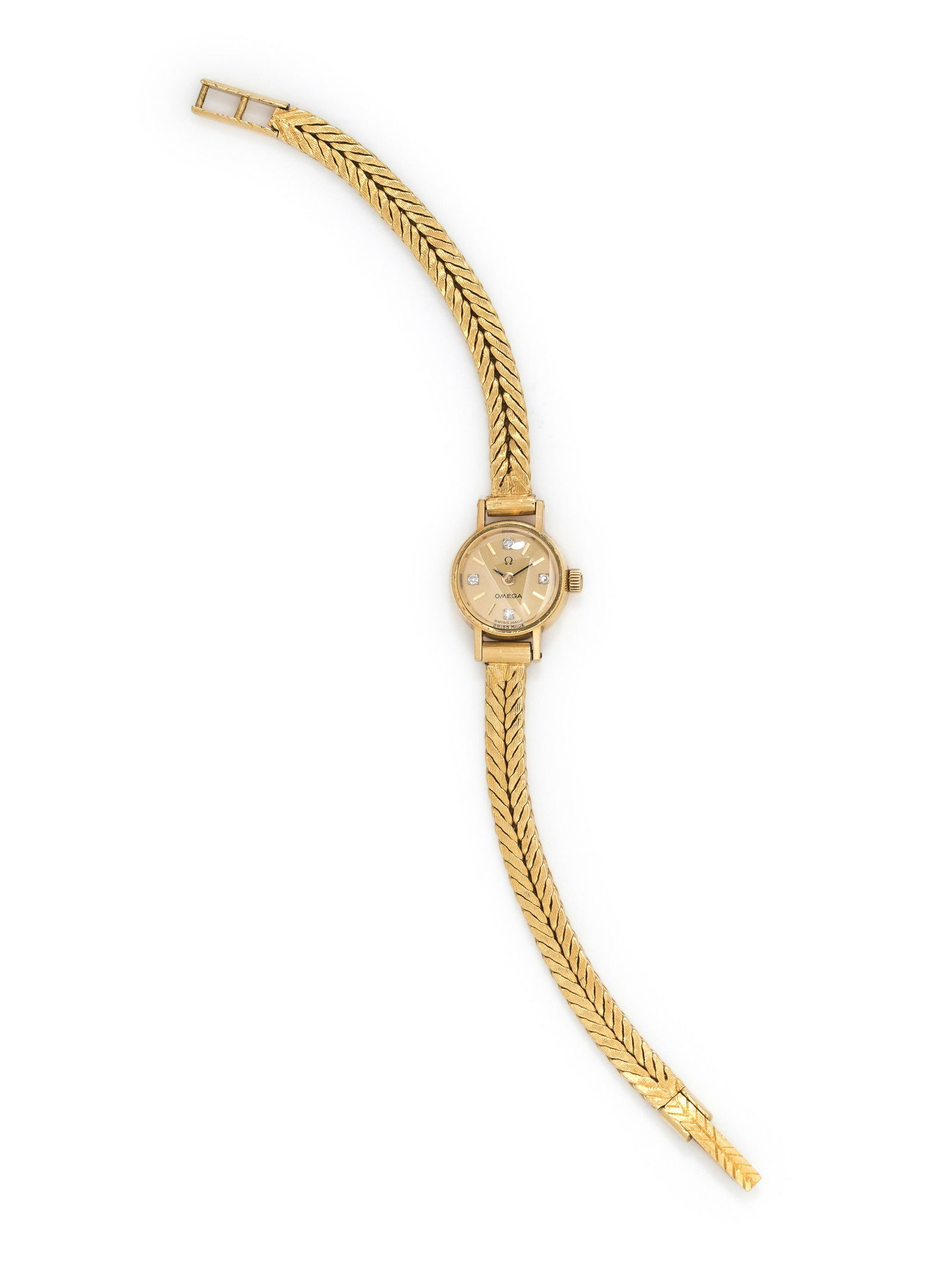 OMEGA, 18K YELLOW GOLD AND DIAMOND WRISTWATCH   (1 of 3)