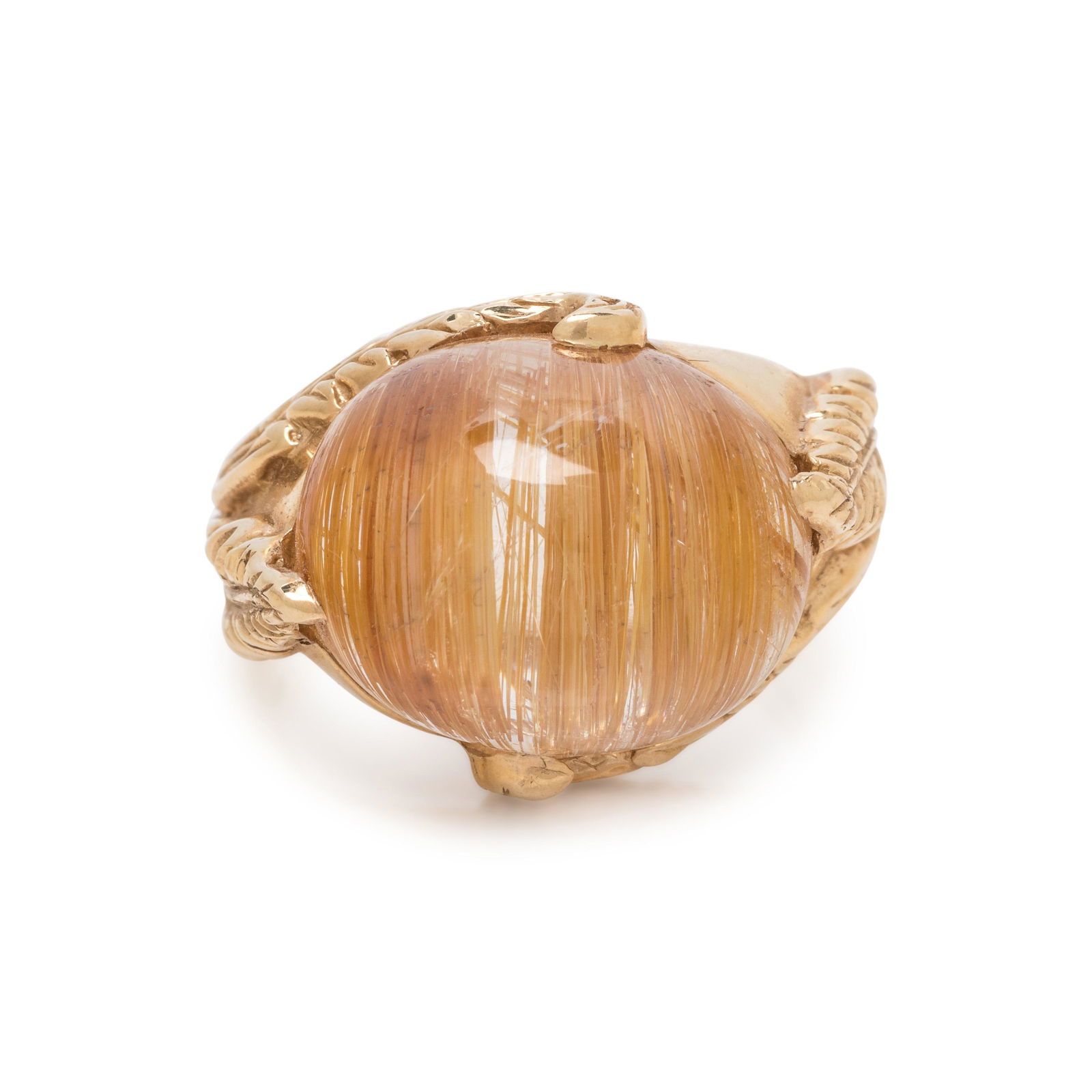 YELLOW GOLD AND RUTILATED QUARTZ RING (1 of 3)