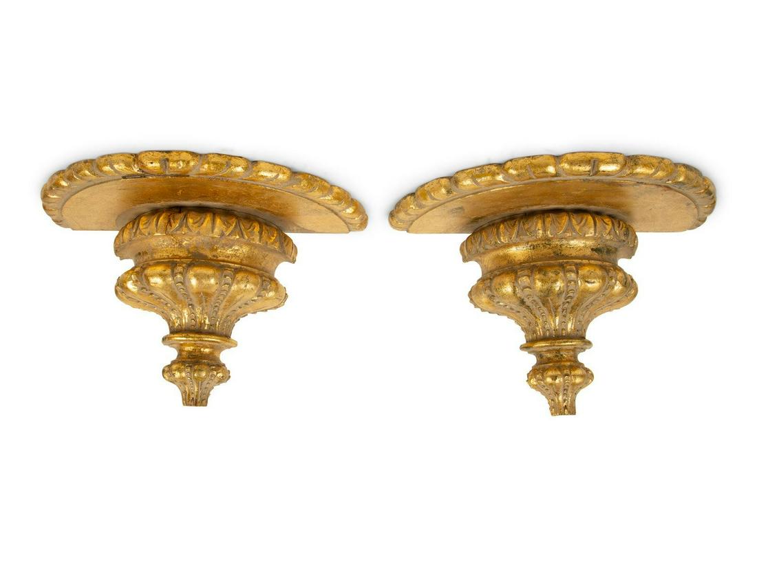 A Pair of Italian Carved Giltwood Wall Brackets (1 of 3)