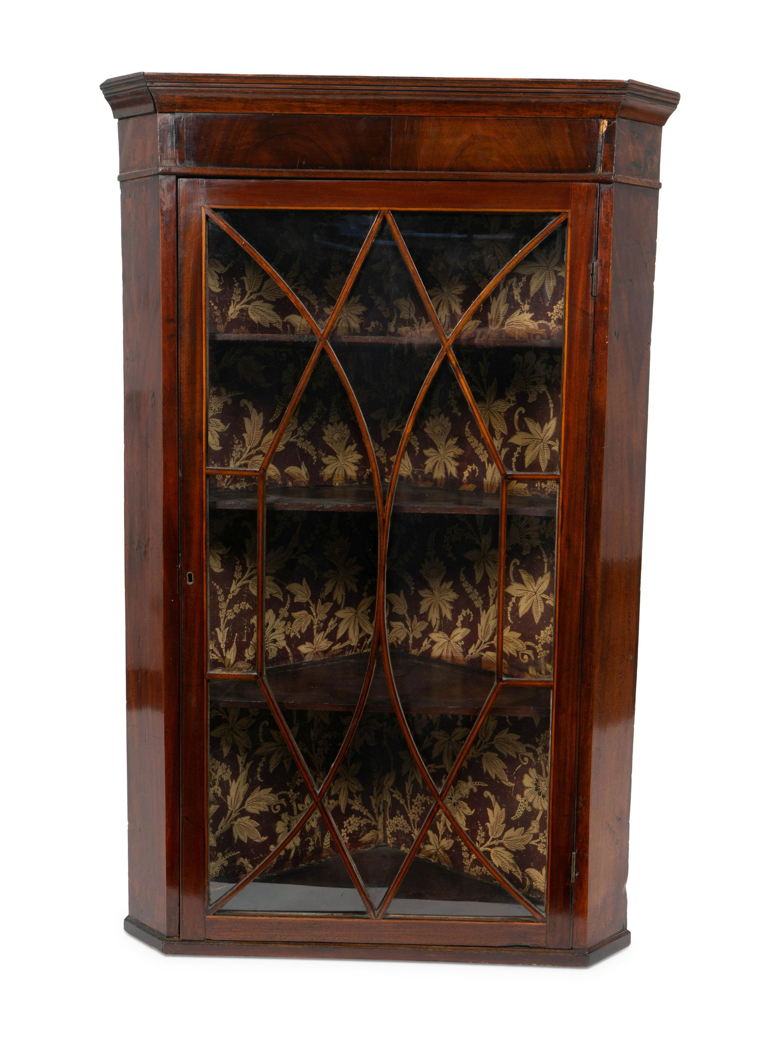 An George III Mahogany Hanging Corner Cabinet (1 of 4)