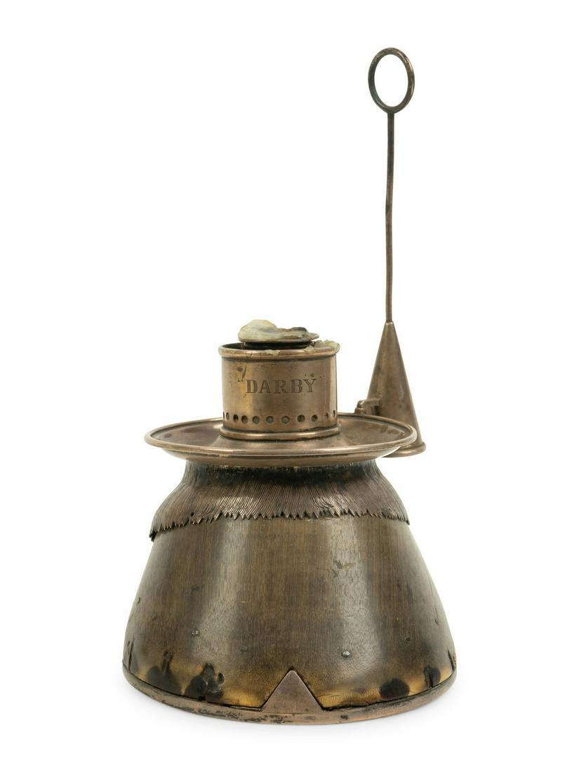 An English Silver Mounted Horse's Hoof Candle Stand (1 of 5)