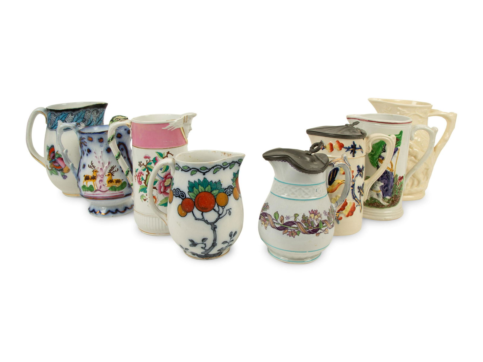 A Collection of Eight Painted, Transferware and Molded (1 of 9)