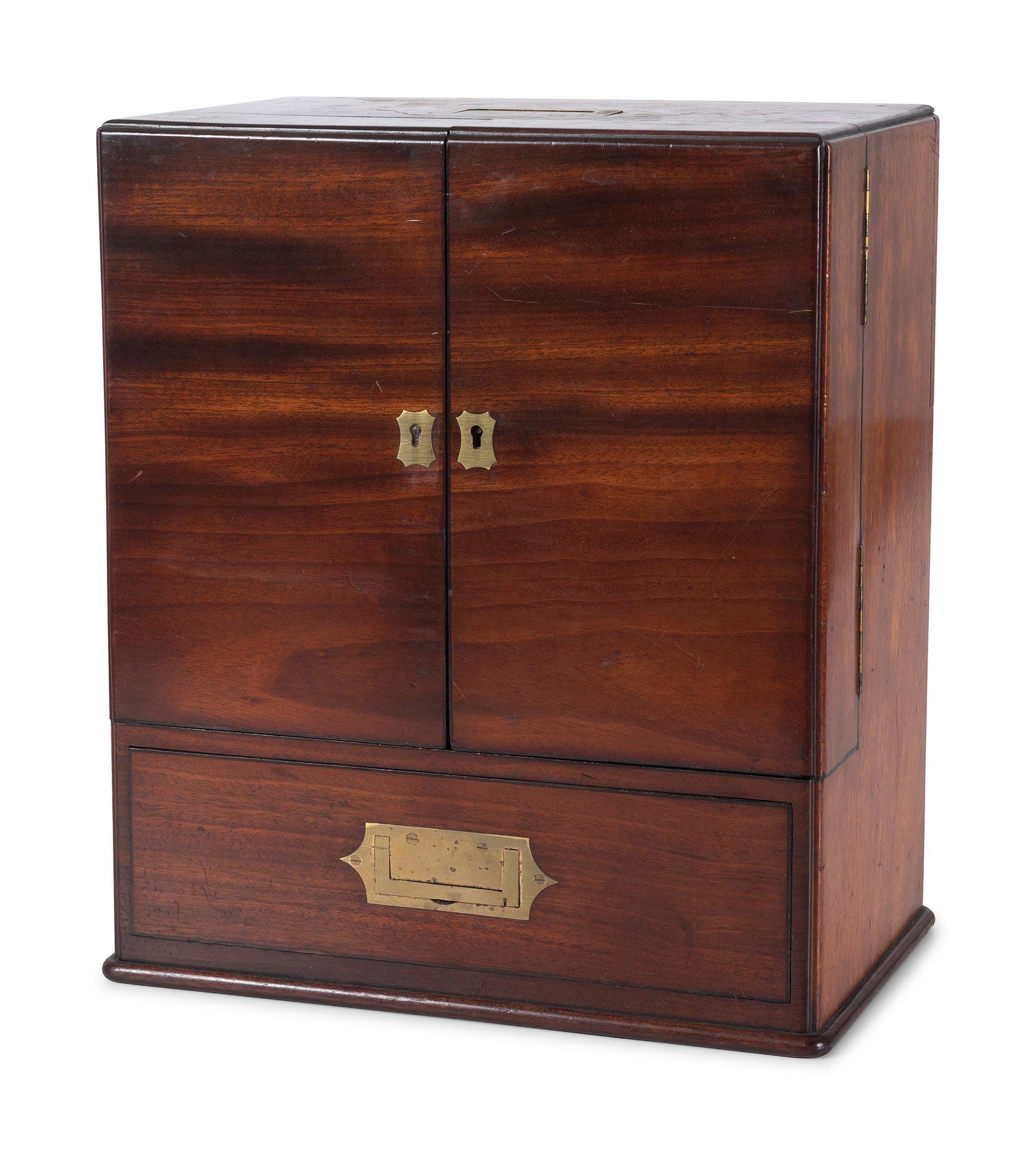A Regency Brass Mounted Mahogany Traveling Apothecary (1 of 6)