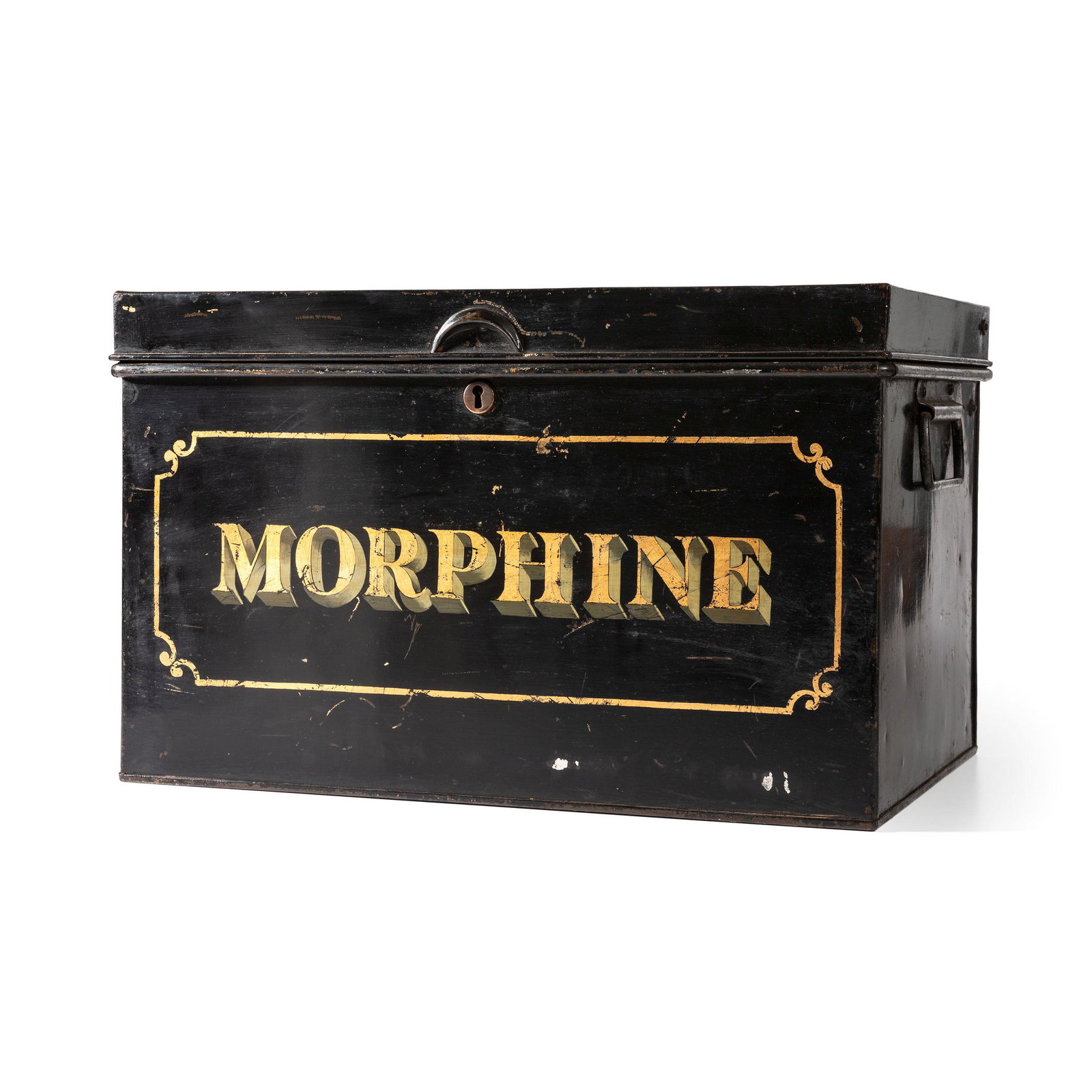 A Painted Tin Morphine  Storage Box (1 of 5)