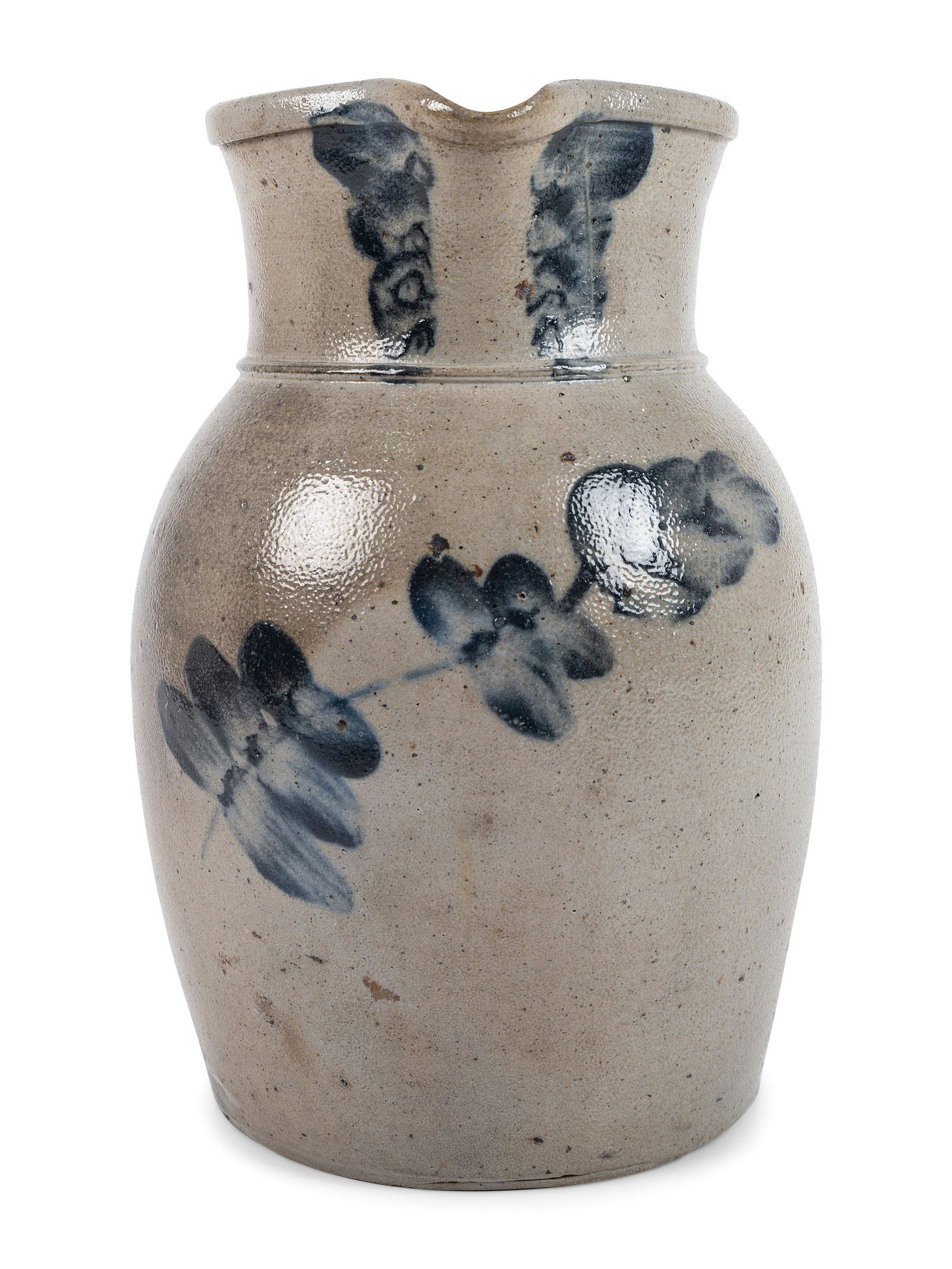 A Cobalt Decorated Stoneware Pitcher (1 of 5)