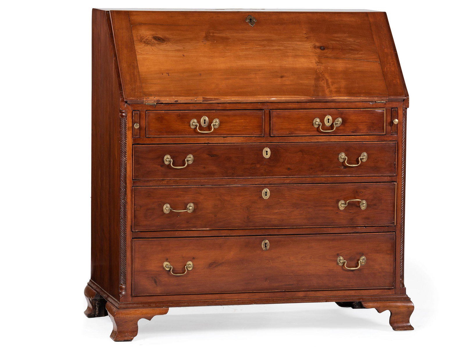 A Chippendale Walnut Slant Front Desk (1 of 8)