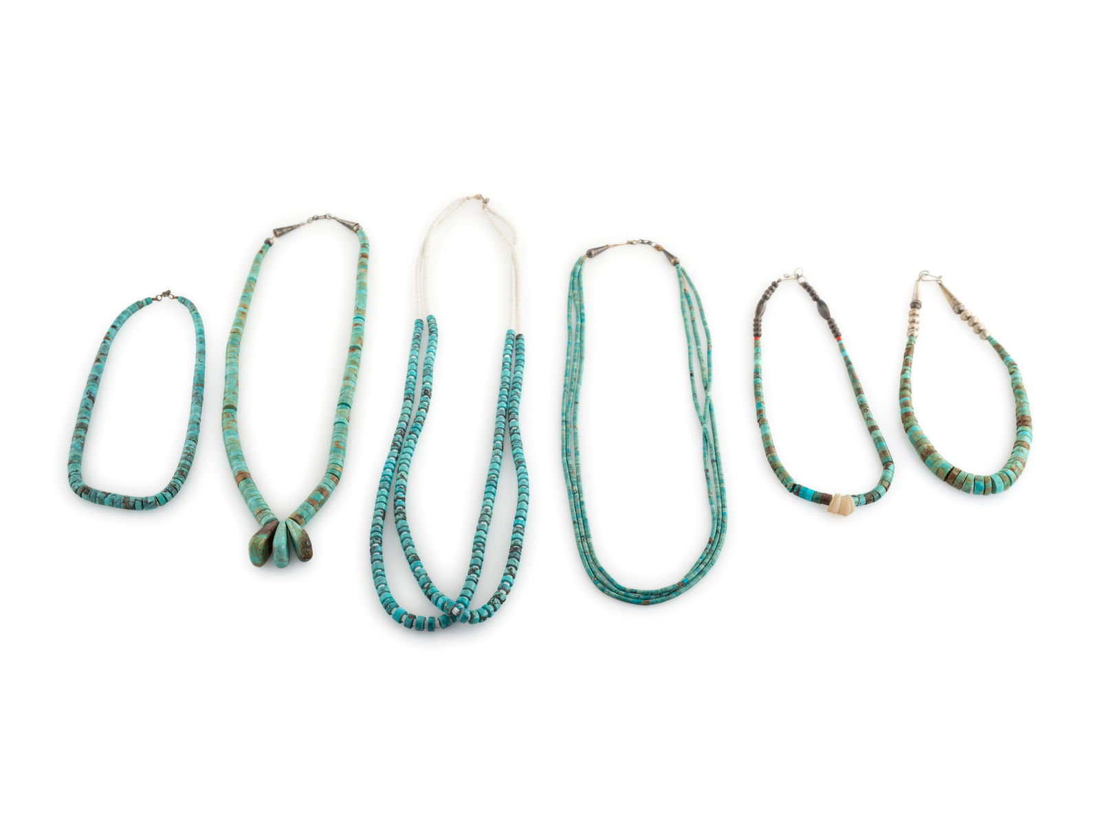 Pueblo Rolled Turquoise Necklaces (1 of 4)