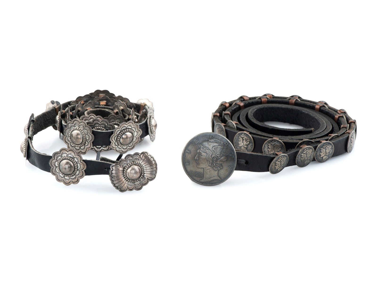 Navajo and Southwestern-style Silver Concha Belts (1 of 5)