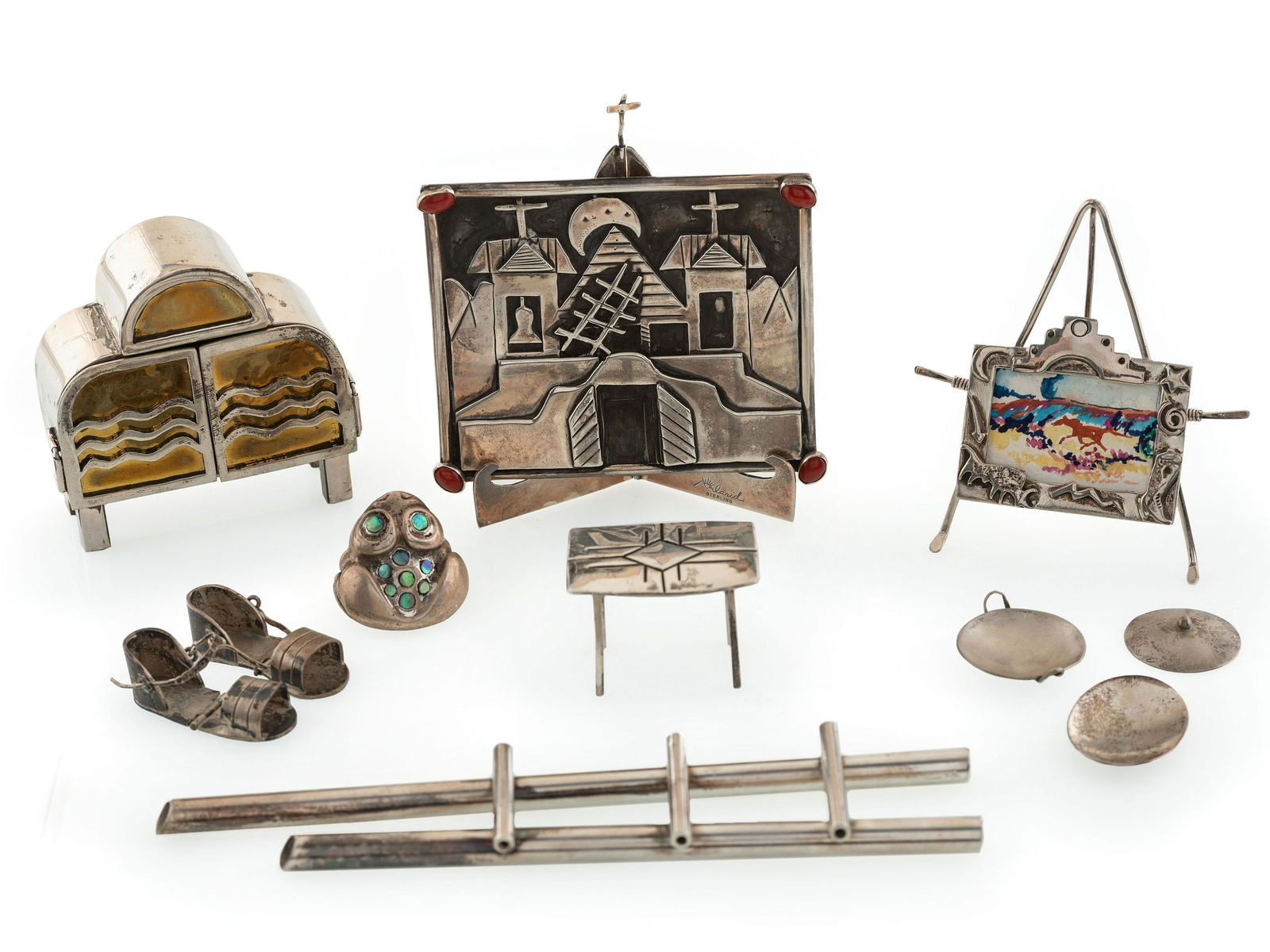Group of Southwestern-style Silver Curios (1 of 7)