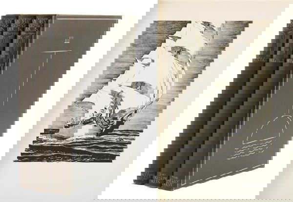 MELVILLE, HERMAN. Movy Dick; or, The Whale. Chicag: MELVILLE, HERMAN Moby Dick; or, The Whale. Illustrated by Rockwell Kent. Chicago: The Lakeside Press, 1930. 3 vols. 4to, original black cloth stamped in silver, top edges stained black. One of 1,000 c
